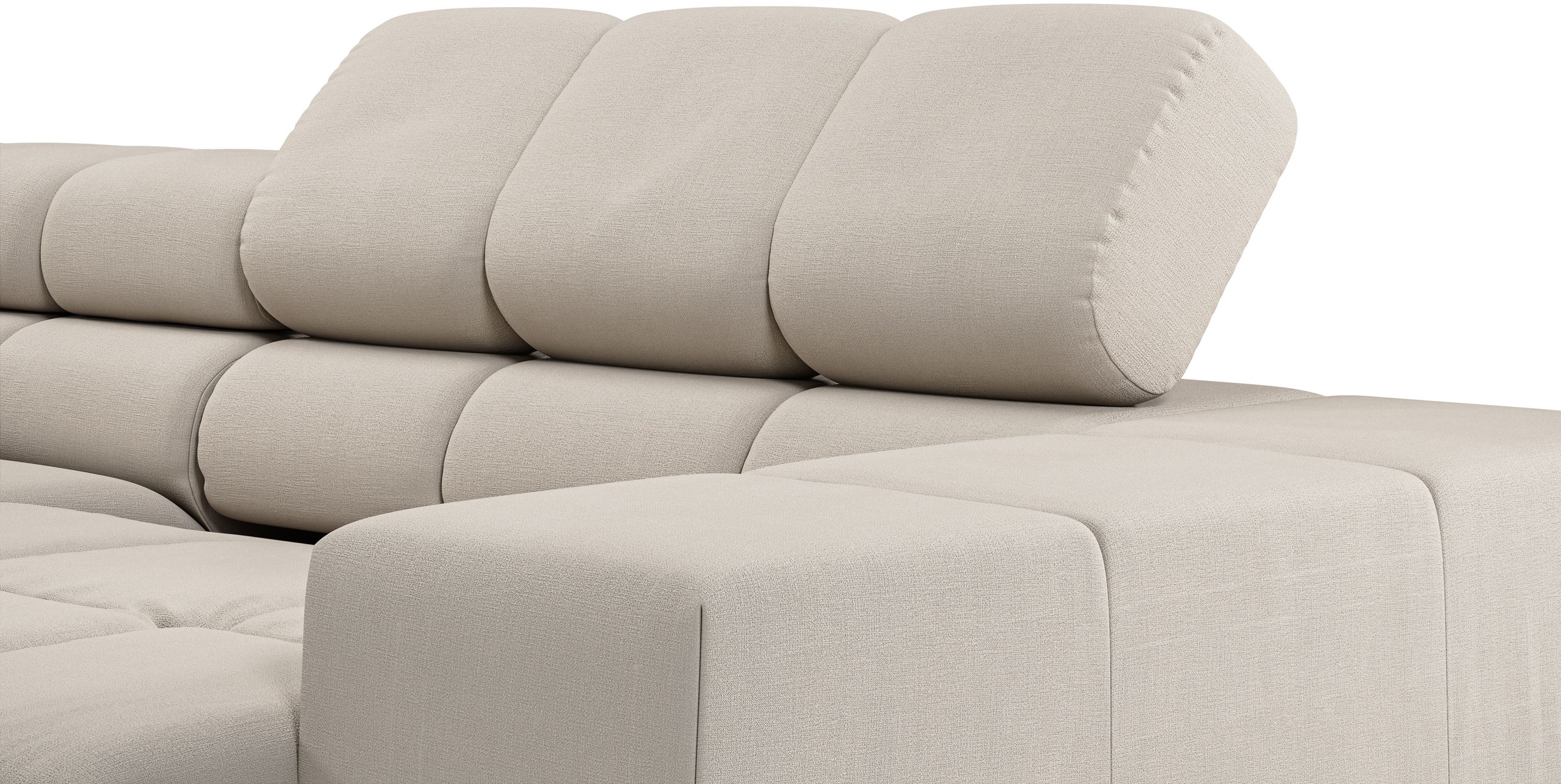 INOSIGN Ecksofa »Ancona, incl. Kopfteilverstellung + 3 Zierkissen, L-Form, Breite 249cm«, wahlweise motorische Sitztiefenverstellung, B/T(H: 249/215/70 cm