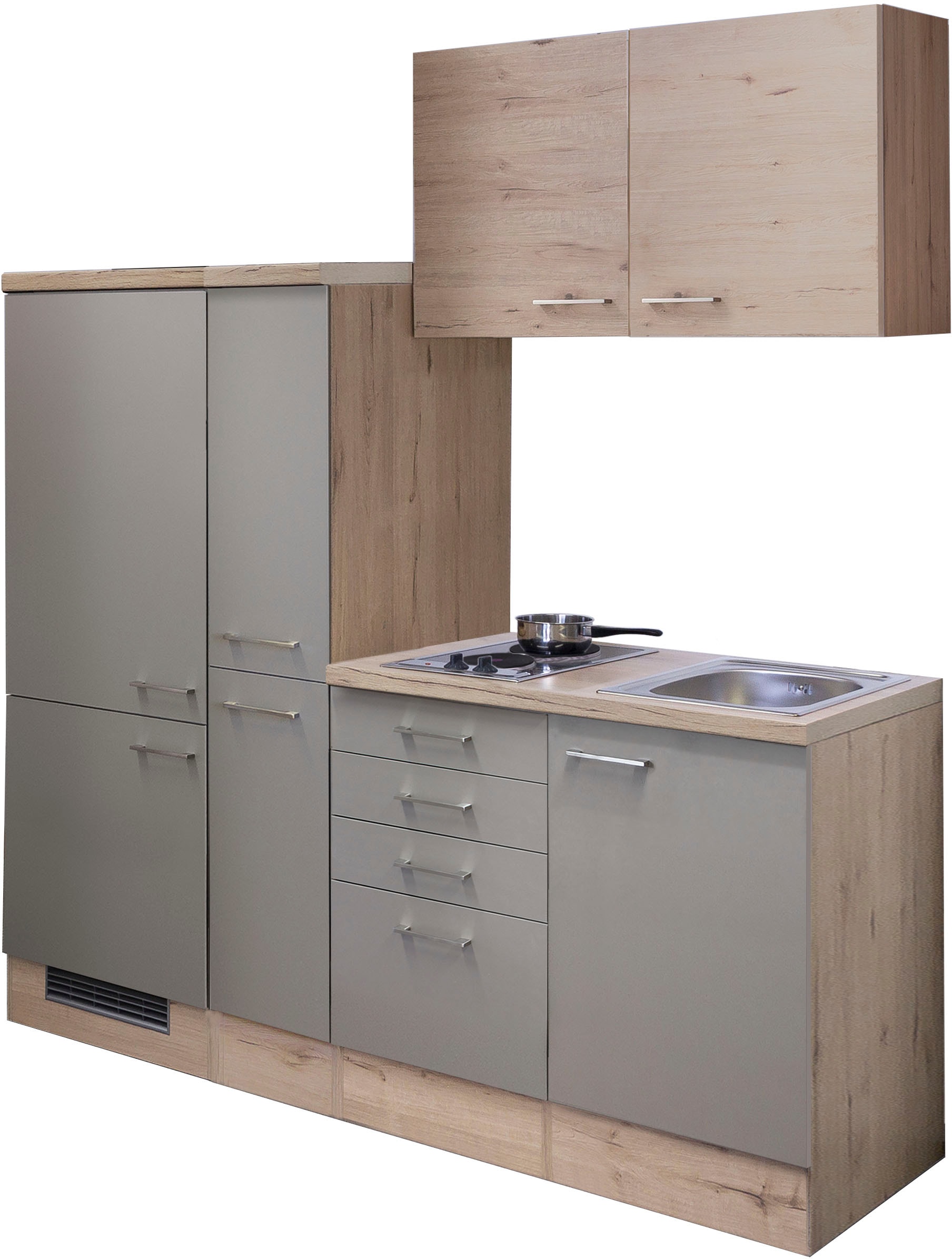 Flex-Well Küche »Riva«, Gesamtbreite 190 cm, mit Apothekerschrank, mit  Einbau-Kühlschrank etc. auf Rechnung kaufen