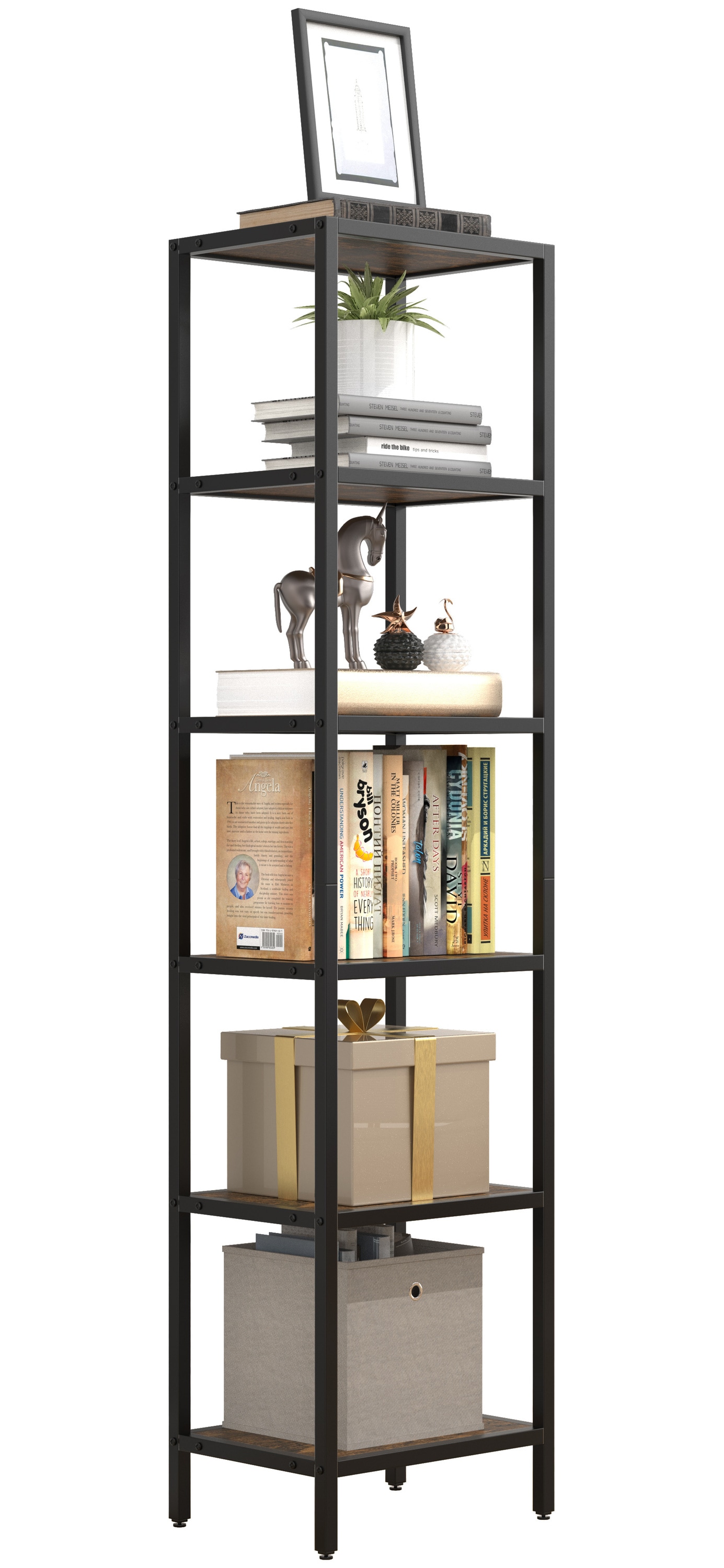 VCM Standvitrine »Metall Stand Vitrine Regal Vinali M« 1 Stk. tlg.