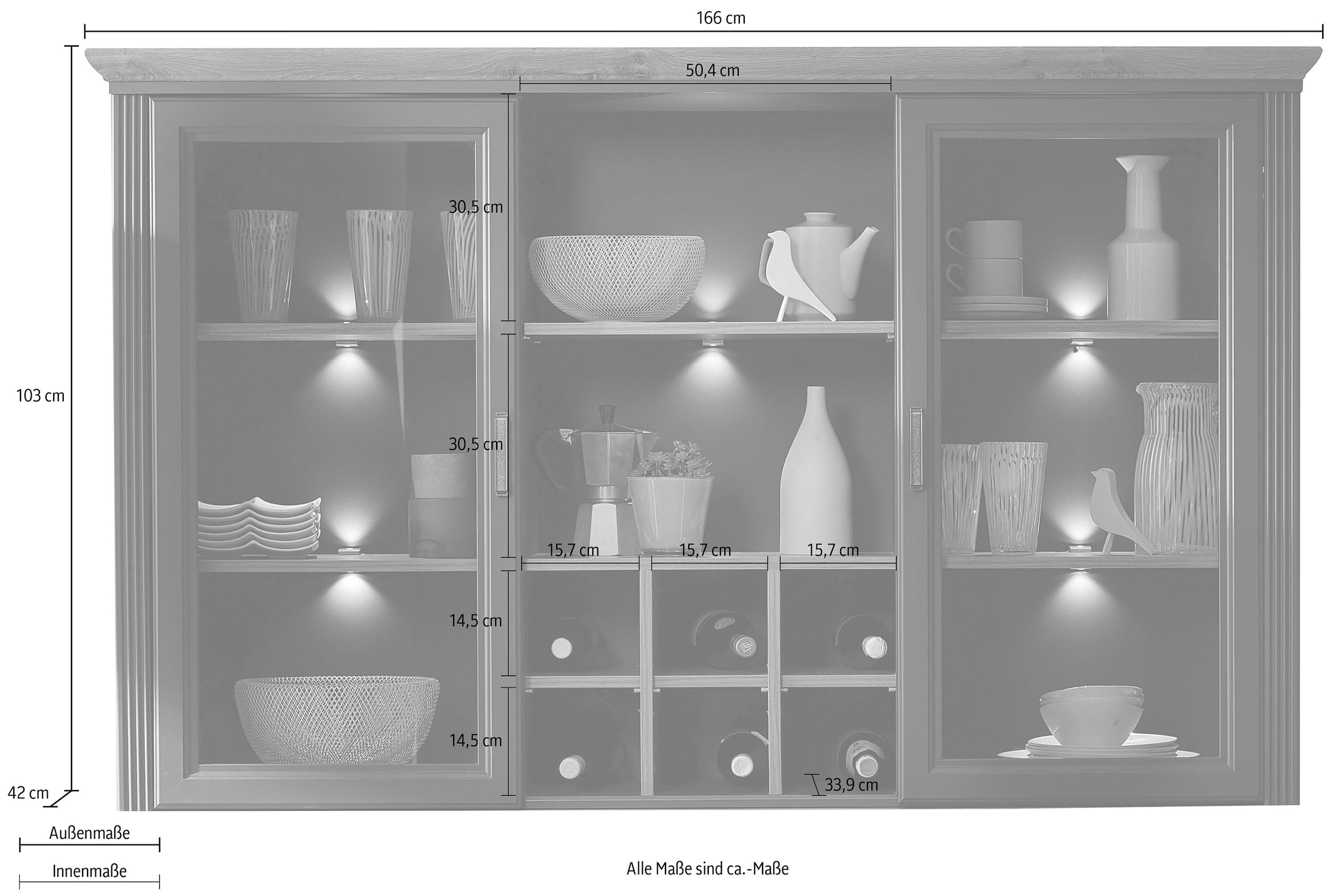 Innostyle Aufsatzschrank »Jasmin« inklusive Beleuchtung