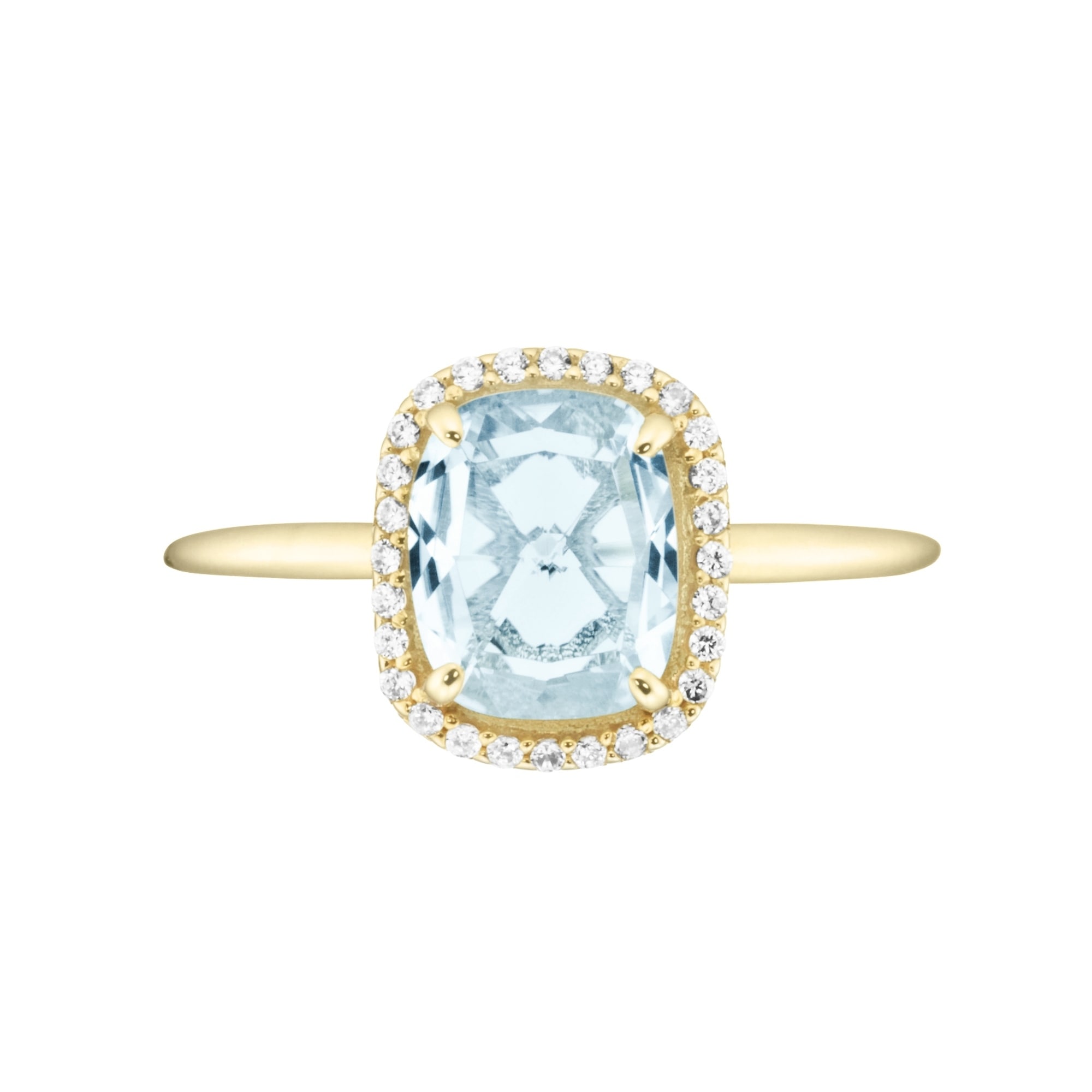 Luigi Merano Goldring »Ring mit Blautopas und Zirkonia, Gold 375«