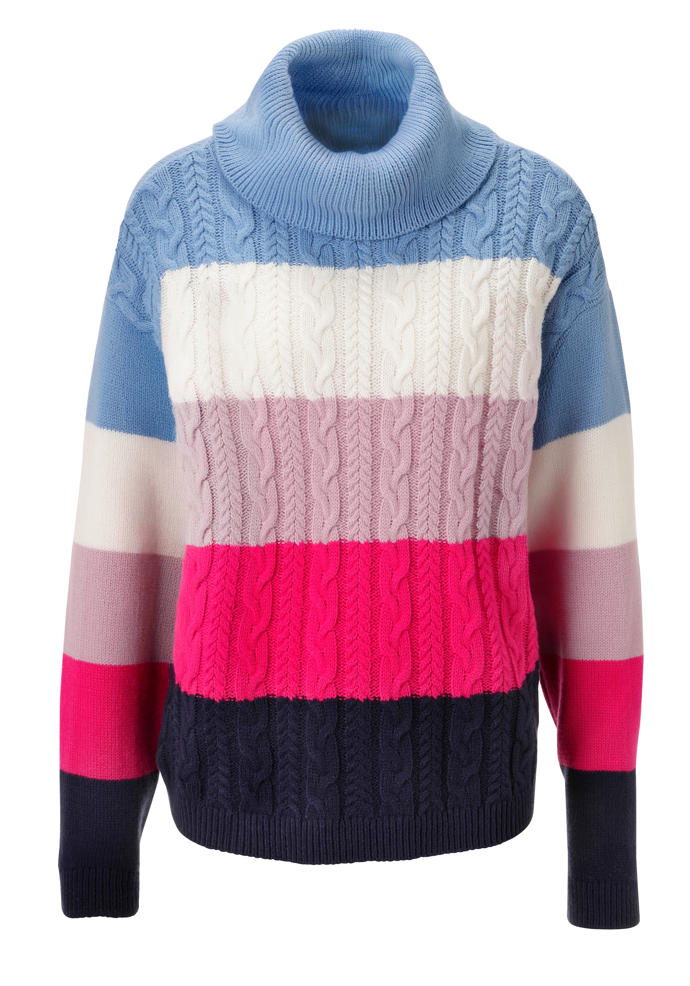 Aniston CASUAL Strickpullover in farbenfroher oder gedeckteren Farbkombination - NEUE KOLLEKTION