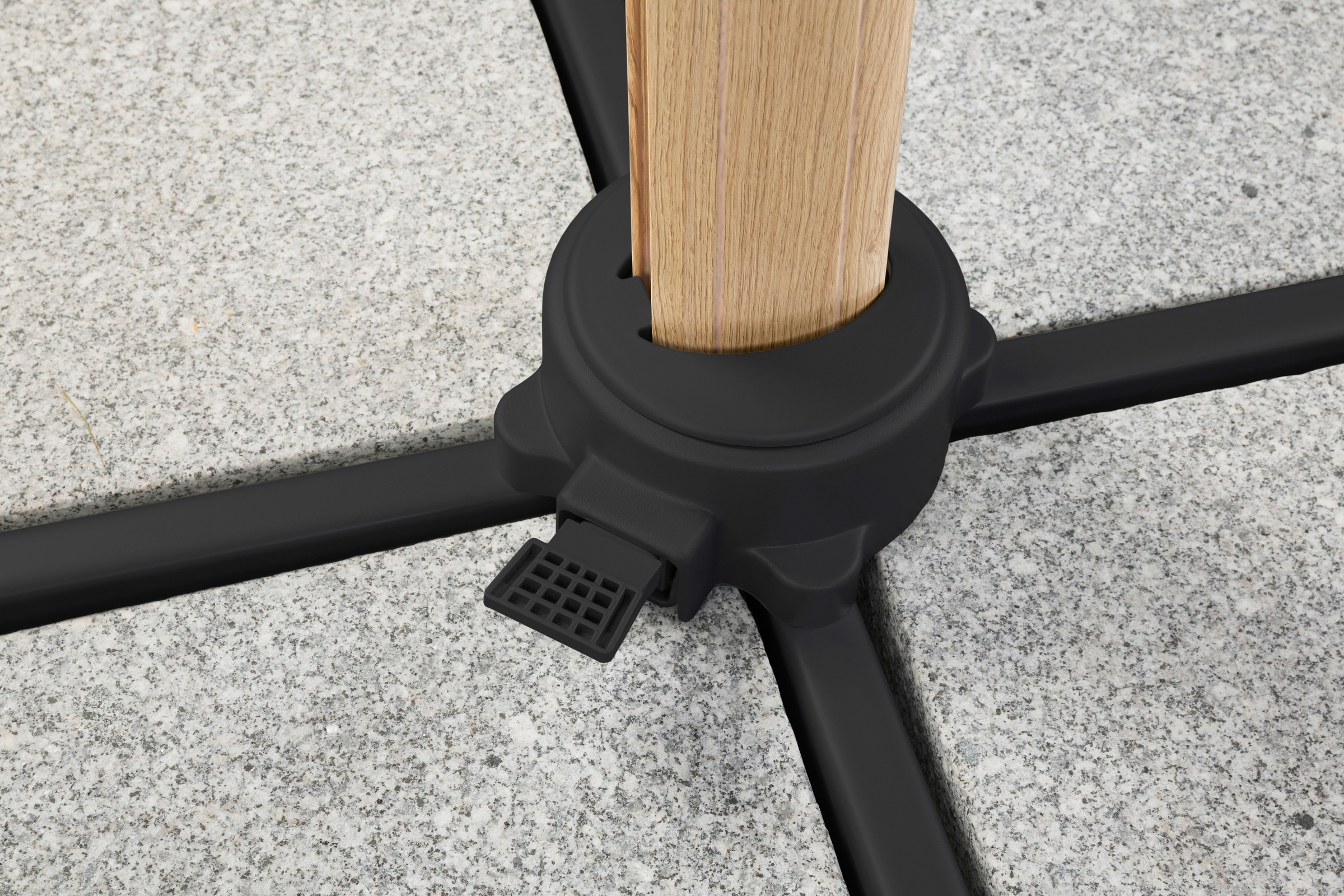 Schneider Schirme Ampelschirm »Rhodos Twist Woody«, mit Schutzhülle und Schirmständer, ohne Wegeplatten