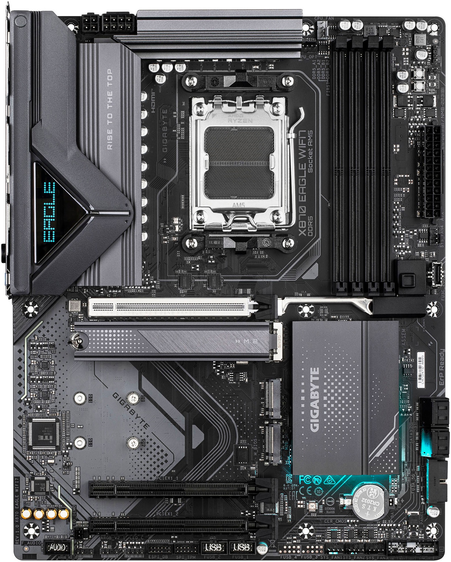 Gigabyte Mainboard »X870 EAGLE WIFI7 Mainboard - Unterstützt AMD Ryzen 9000 CPUs, 14+2+2 P«