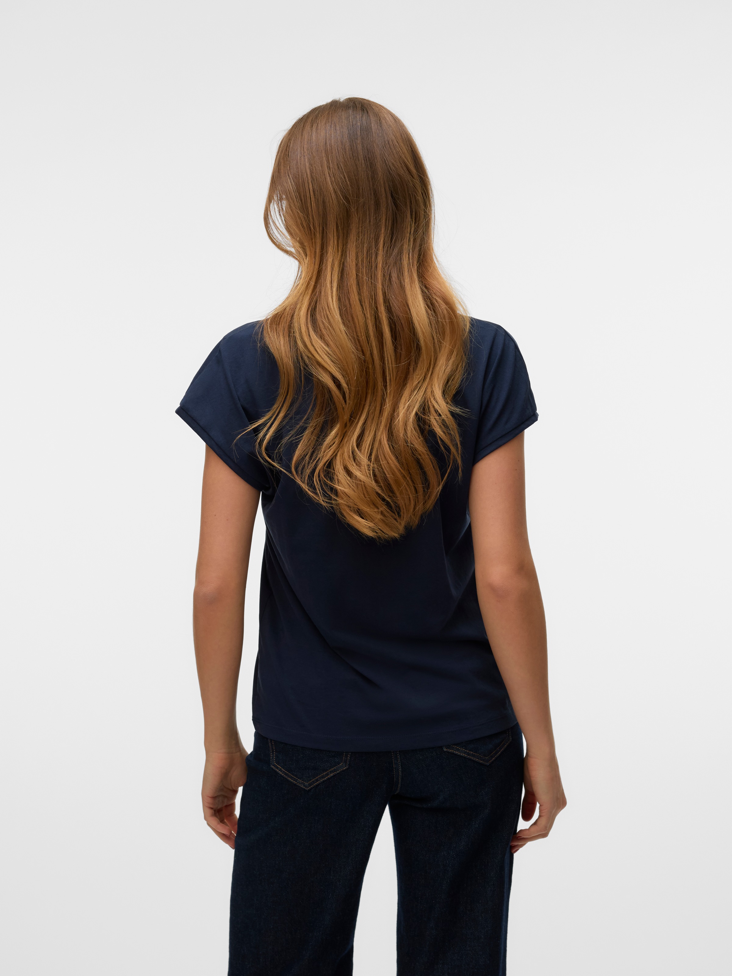 Vero Moda Kurzarmshirt »VMLUNA SS V-NECK TEE JRS NOOS«