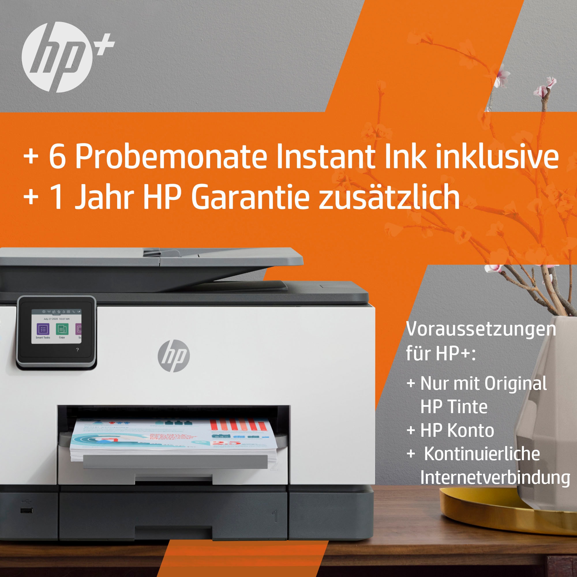 HP Multifunktionsdrucker »OfficeJet Pro 9022e Instant A4 3 ➥ UNIVERSAL XXL | color«, Jahre AiO HP+ kompatibel Garantie Ink
