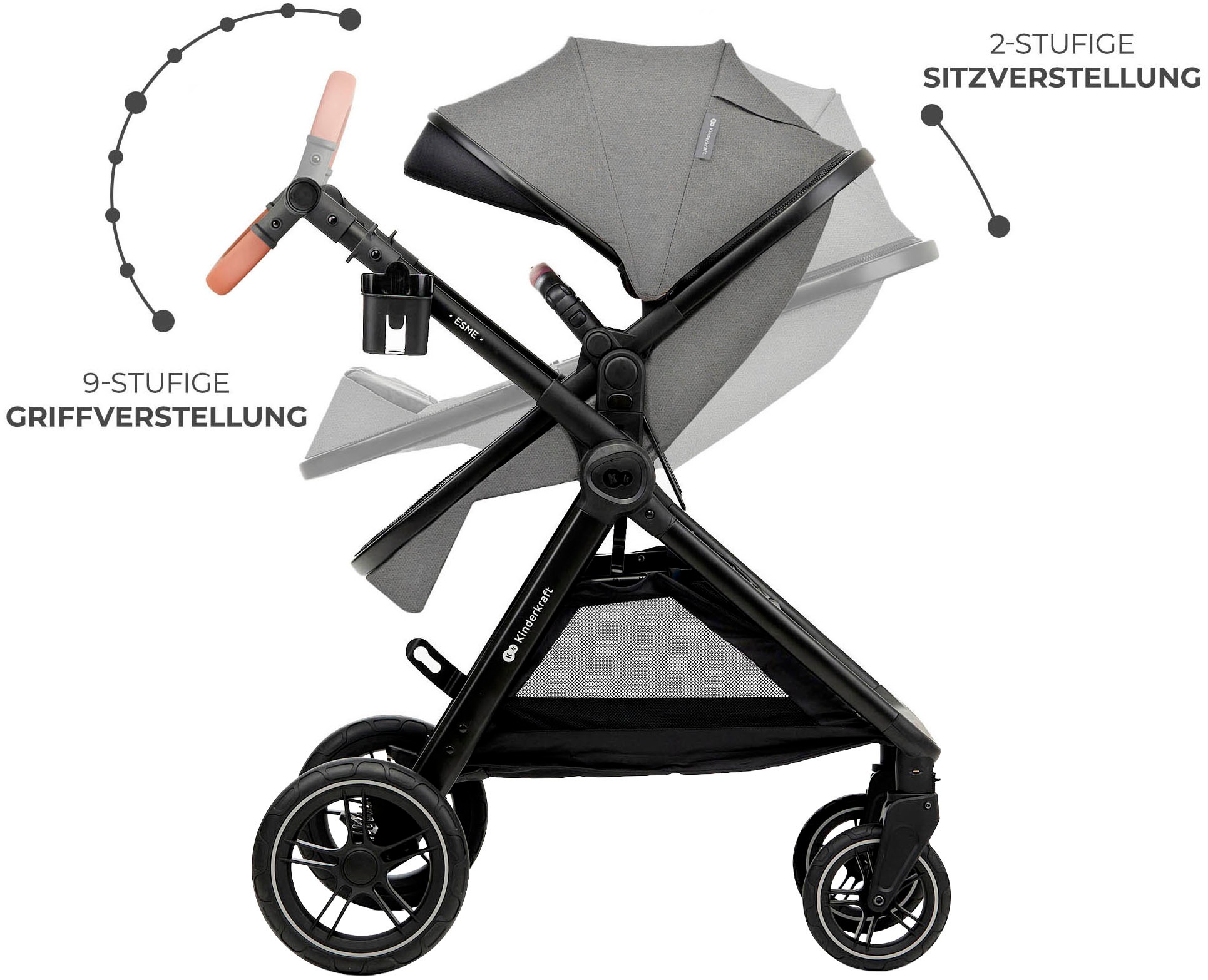 Kinderkraft Kombi-Kinderwagen »ESME 3IN1« 25 kg