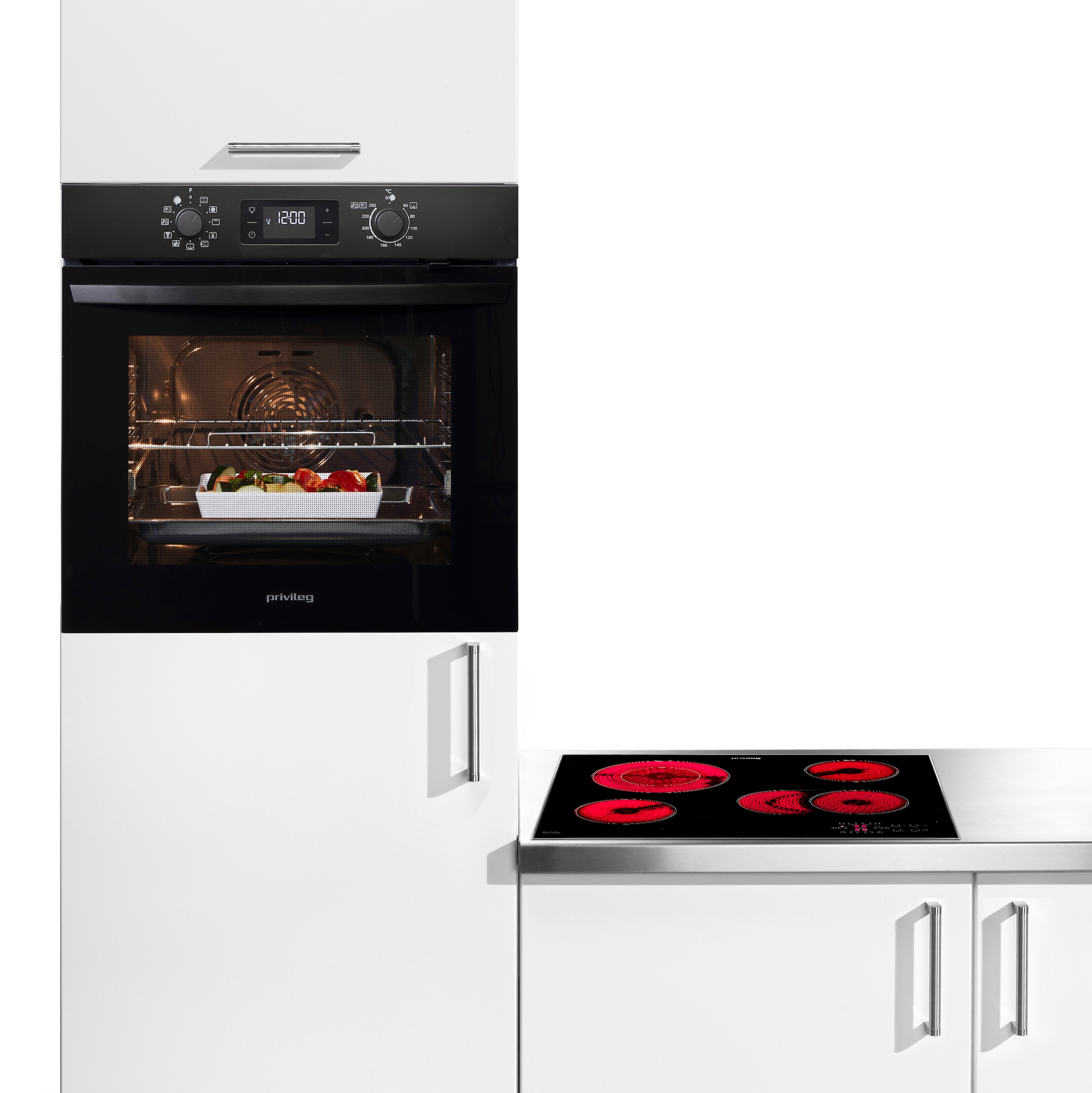 Privileg Backofen-Set »PBA285PU1K« Set, 2 Stk. tlg. Hydrolyse & Pyrolyse - zwei Reinigungsfunktionen für jeden Bedarf