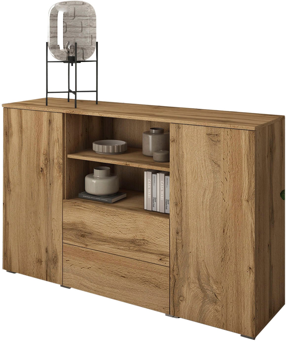 INOSIGN Sideboard »PARIS«, (1 St.), Moderne 140cm breite grifflose Kommode, vielseitig einsetzbar