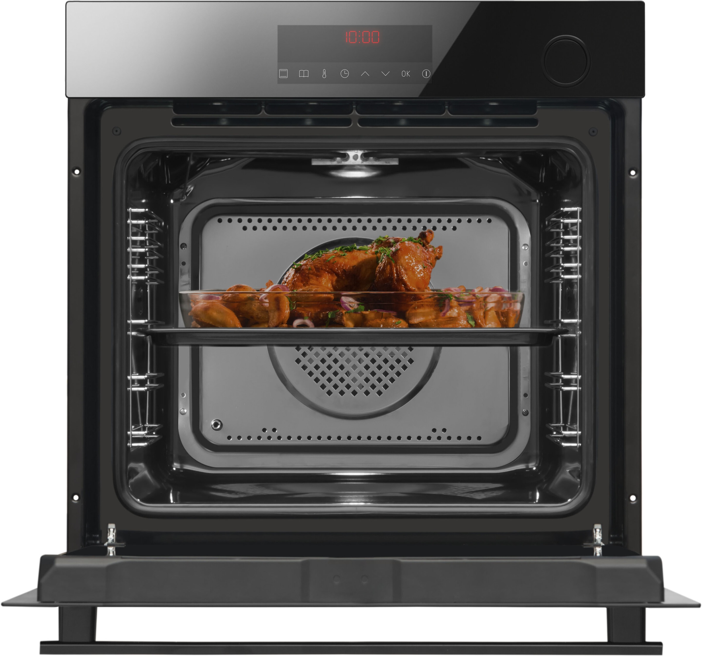 Amica Dampfbackofen  »EBSX 949 610 S«, mit Teleskopauszug nachrüstbar, Steam Clean, Extra großer Ofen mit 2 Auszügen, Backbleche gleiten sicher heraus.