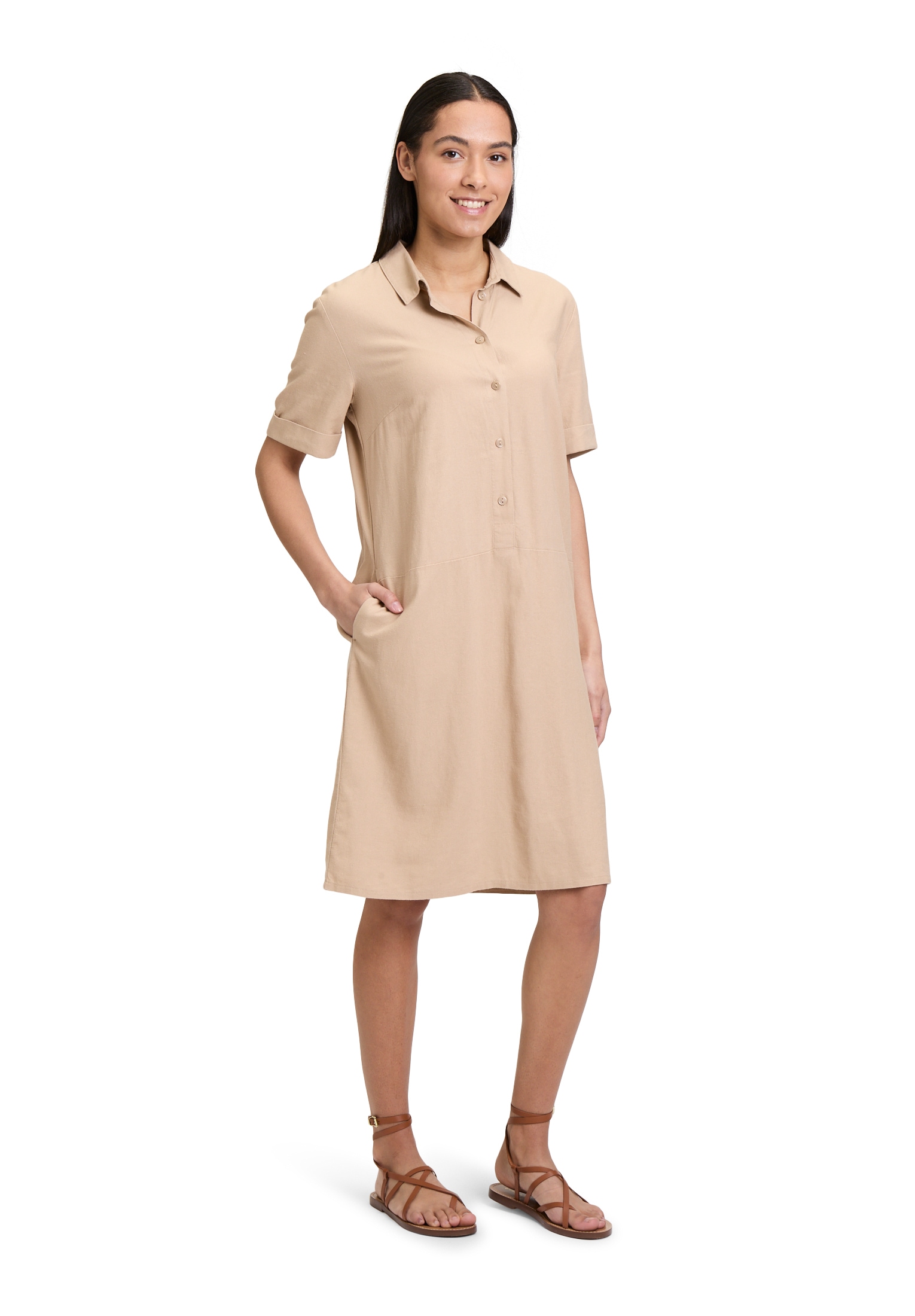 Betty Barclay Hemdblusenkleid »Leinenkleid mit Knopfleiste«
