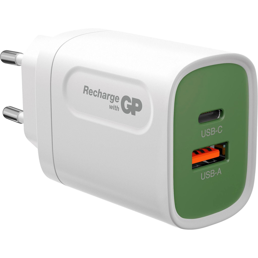 GP Batteries USB-Ladegerät »Steckerlader 20W PD 2 USB-Anschlüsse Typ A&C Inkl. int. Stecker«