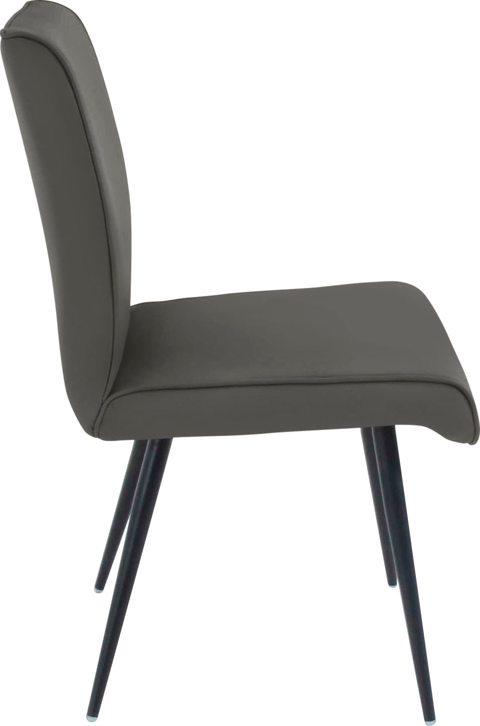 K+W Komfort & Wohnen 4-Fußstuhl »Giacomo I«, 1 St., Leder CLOUD, 4- Fußstuhl mit umlaufenden 4mm Keder am Rücken und Sitz, Metallfüße