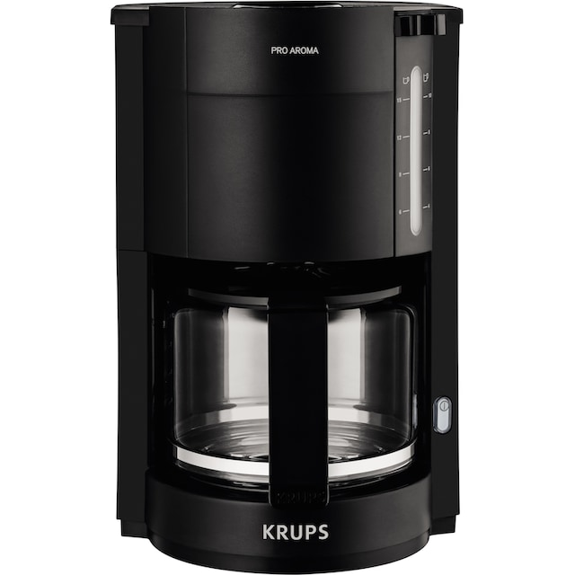 Krups Filterkaffeemaschine »F30908 Pro Aroma«, mit Glaskanne, 1,25L  Füllmenge, 10-15 Tassen, 1050W, Schwarz mit 3 Jahren XXL Garantie