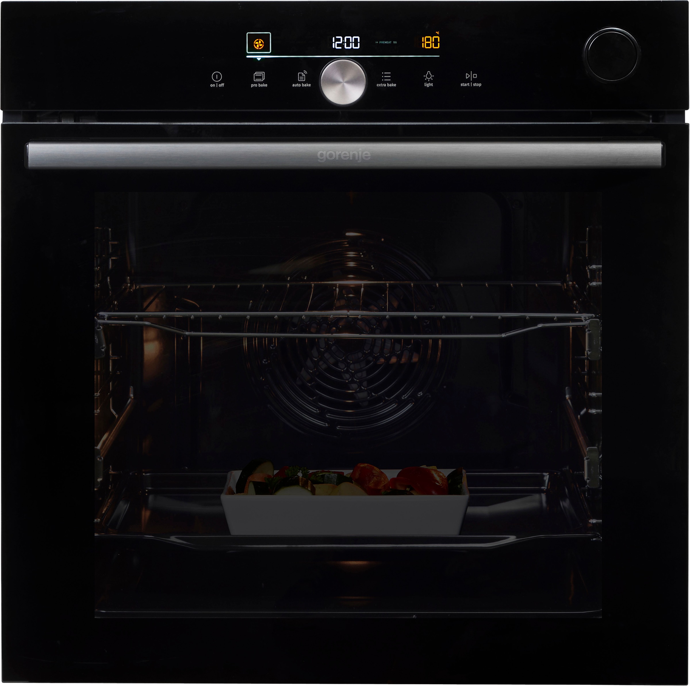 GORENJE Pyrolyse Backofen  »BPSA6747DGWI«, mit 2-fach-Teleskopauszug, Pyrolyse-Selbstreinigung, AirFry-Funktion