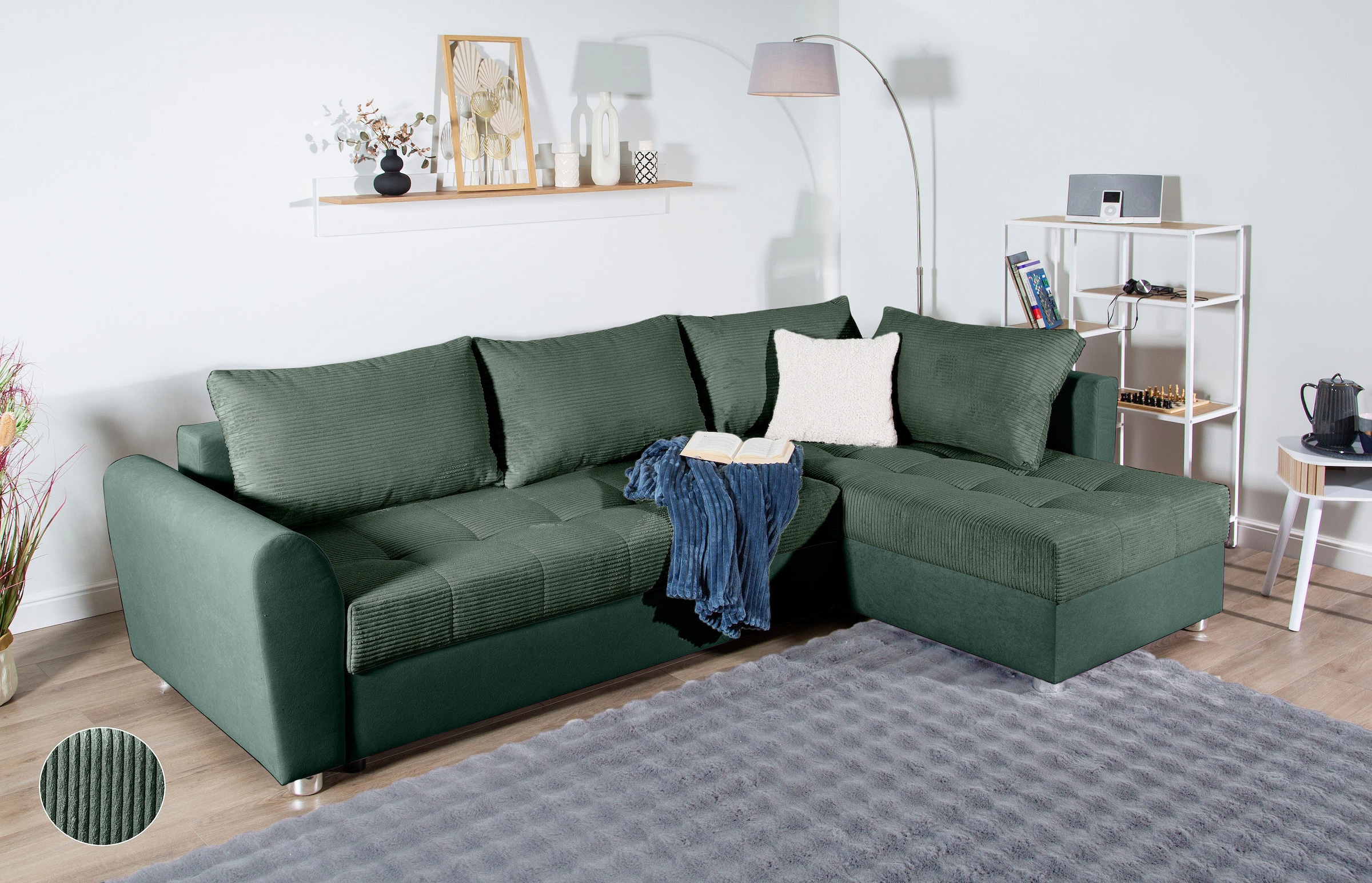 COLLECTION AB Ecksofa »JANA XL-Sofa L-Form«, inkl. Bettfunktion, Bettkasten und Bonnelfederkern