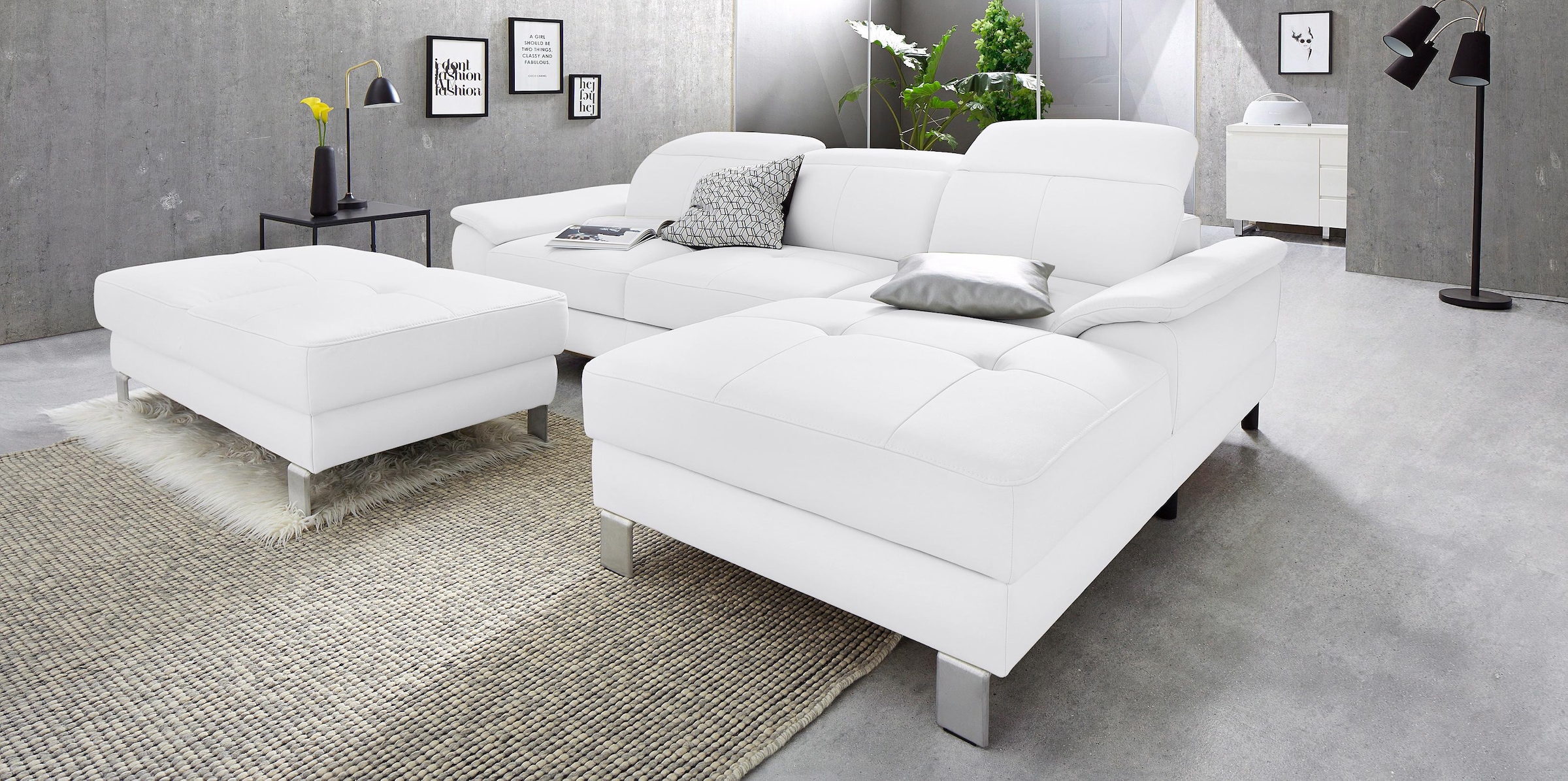 exxpo - sofa fashion Hocker »Mantua 2 Bankhocker, tolle Verarbeitungsdetails, modern und elegant«