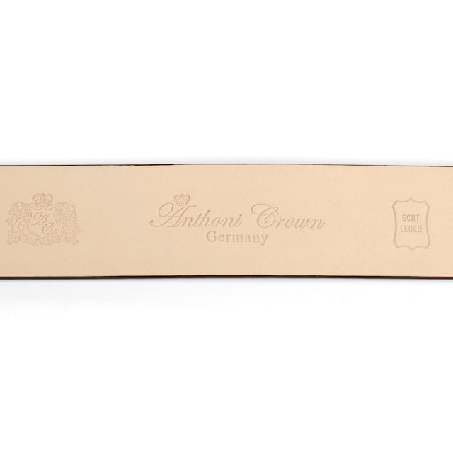 Crown mit | Anthoni UNIVERSAL Ledergürtel, bestellen Lilien-Schnalle stilisierter silberfarbener online