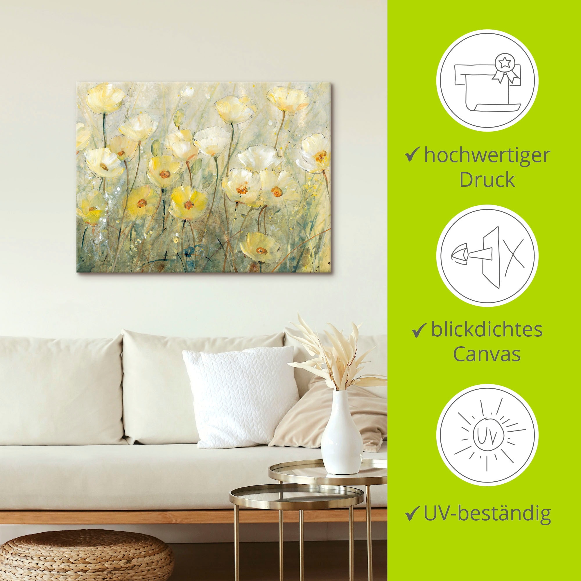 Artland Wandbild »Sommer in voller Blüte II«, Blumenwiese, (1 St.), als Alubild, Outdoorbild, Leinwandbild, Poster in verschied. Größen