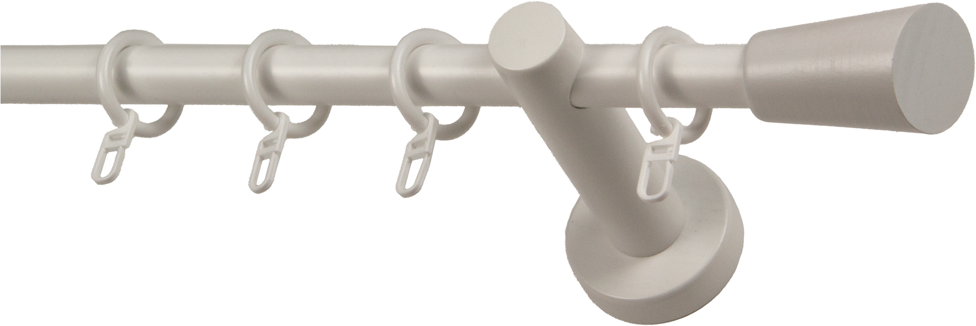 GARESA Gardinenstange "CLASSICO MOLIS" 1 läufig-läufig Wunschmaßlänge Vorhanggarnitur, verlängerbar, Wandmontage, Keil, mit Ringe und Haken