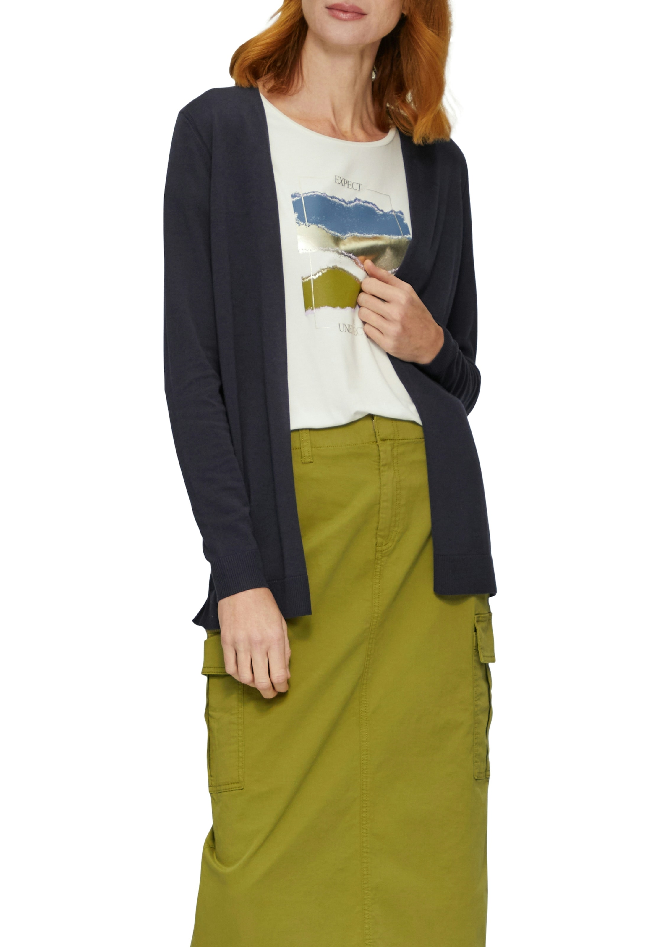s.Oliver Strickjacke Feinstrick ohne Verschluss