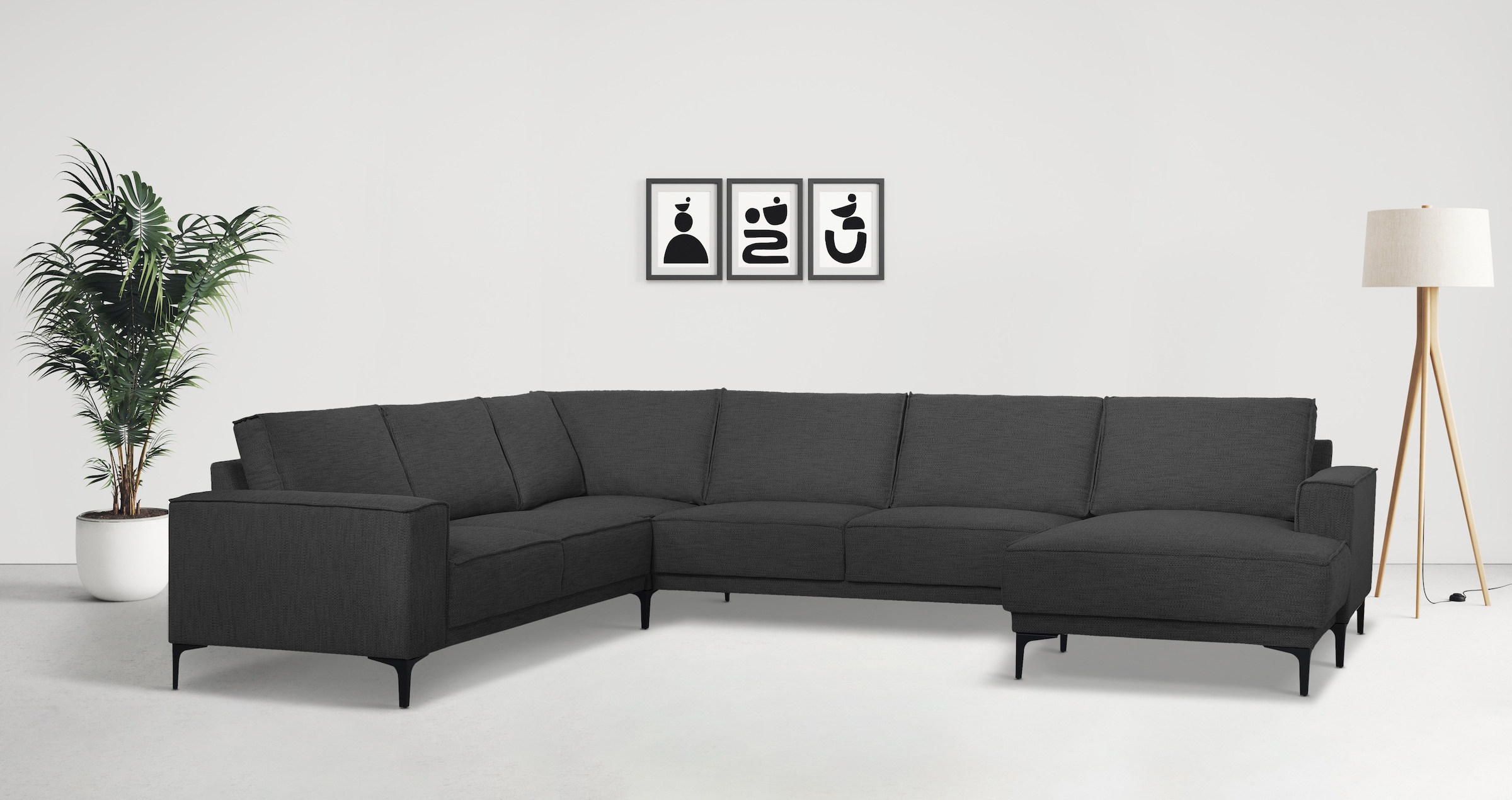 Places of Style Wohnlandschaft »Oland«, U-Form, im zeitlosem Design und hochwertiger Verabeitung