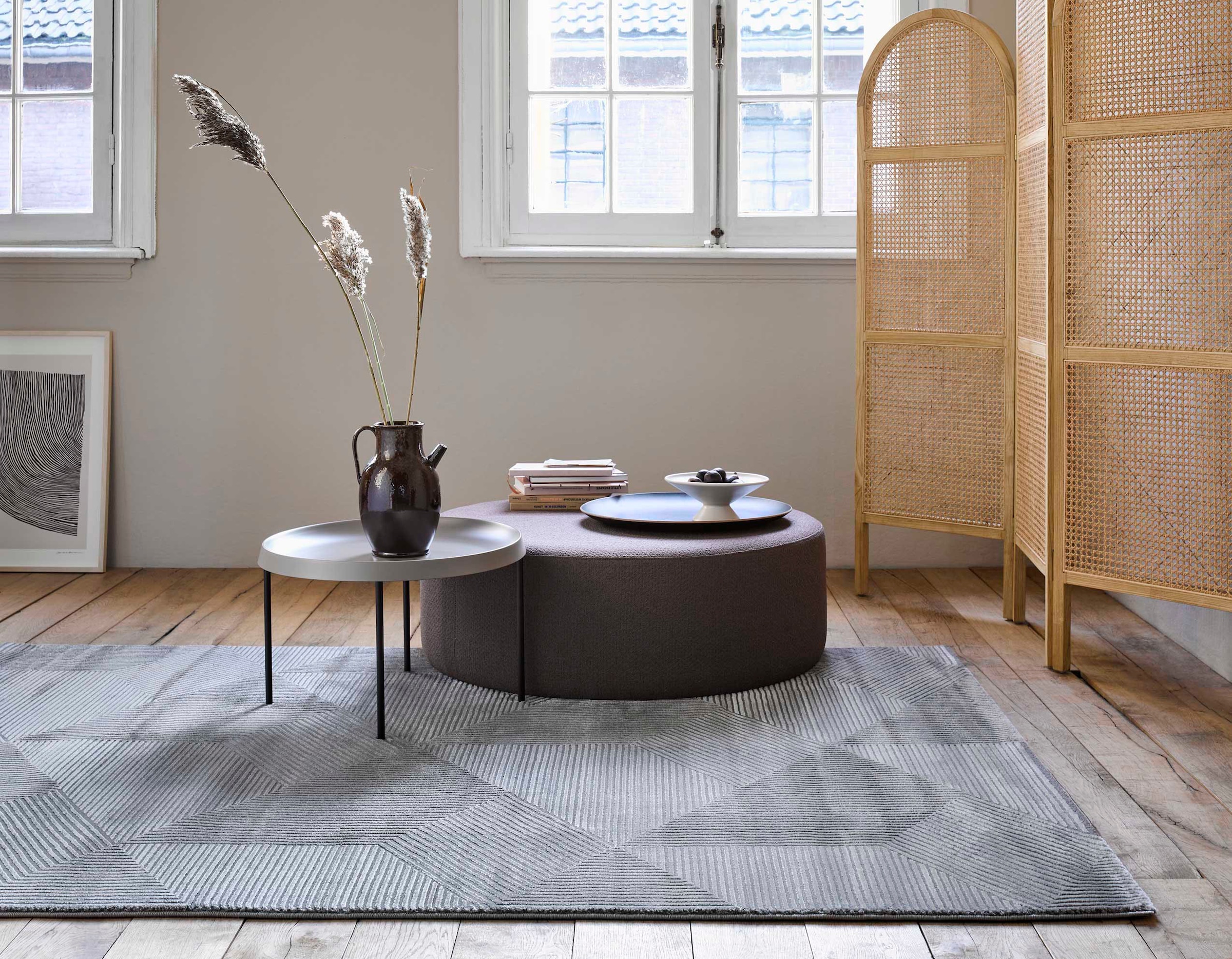 Esprit Teppich »Velvet Groove ESP-8780«, rechteckig, 12 mm Höhe, Kurzflor, Hoch Tief Struktur, Wohnzimmer, Schlafzimmer