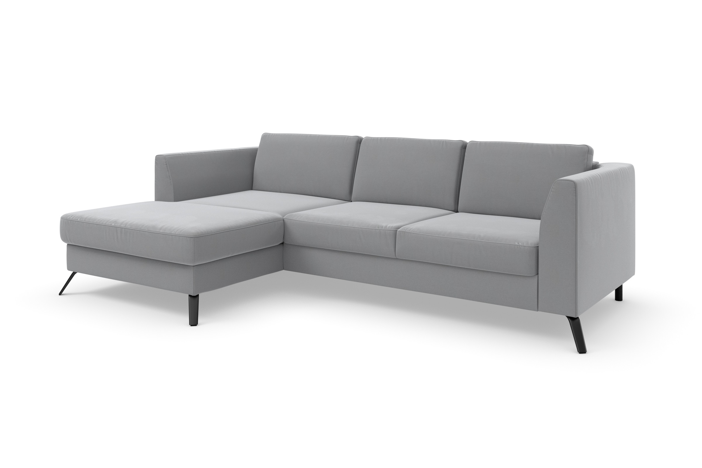 sit&more Ecksofa »Olsen L-Form«, inklusive Sitztiefenverstellung, wahlweise mit Bettfunktion, 15cm hoch