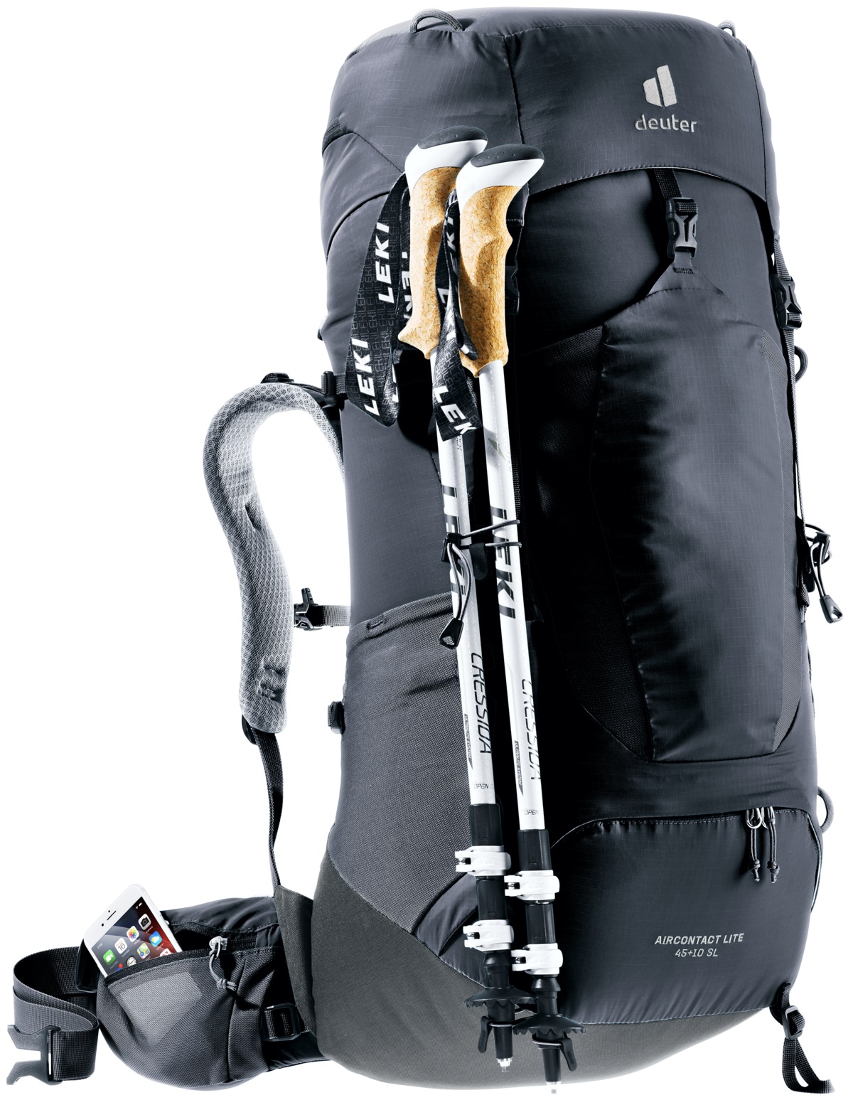 deuter Trekkingrucksack »Aircontact Lite 45 + 10 SL« für Wandern und Bergsteigen, für perfekte Lastübertragung