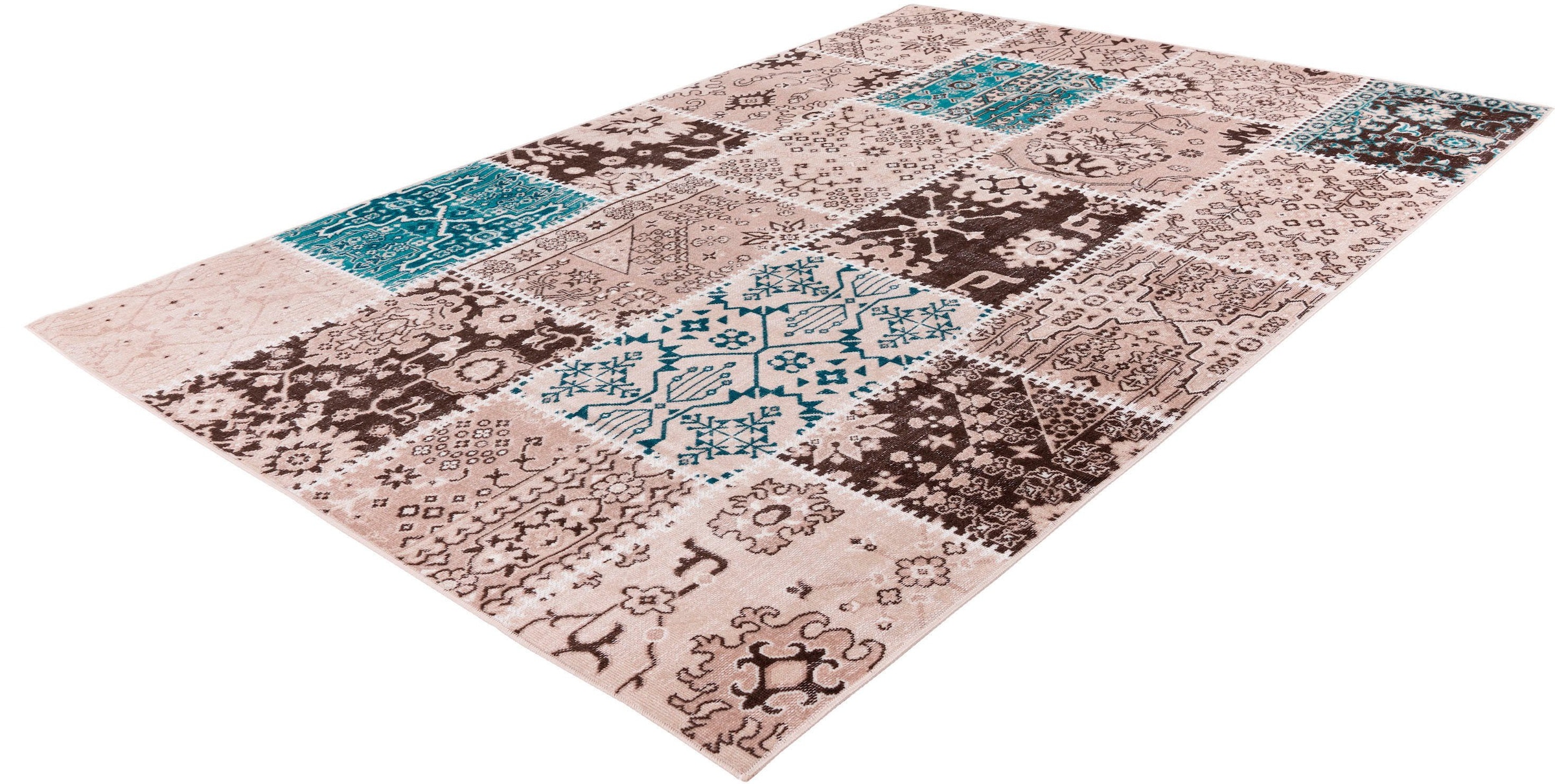 calo-deluxe Teppich »Ruzica-404«, rechteckig, 6 mm Höhe, Flachgewebe, Vintage Design, Wohnzimmer