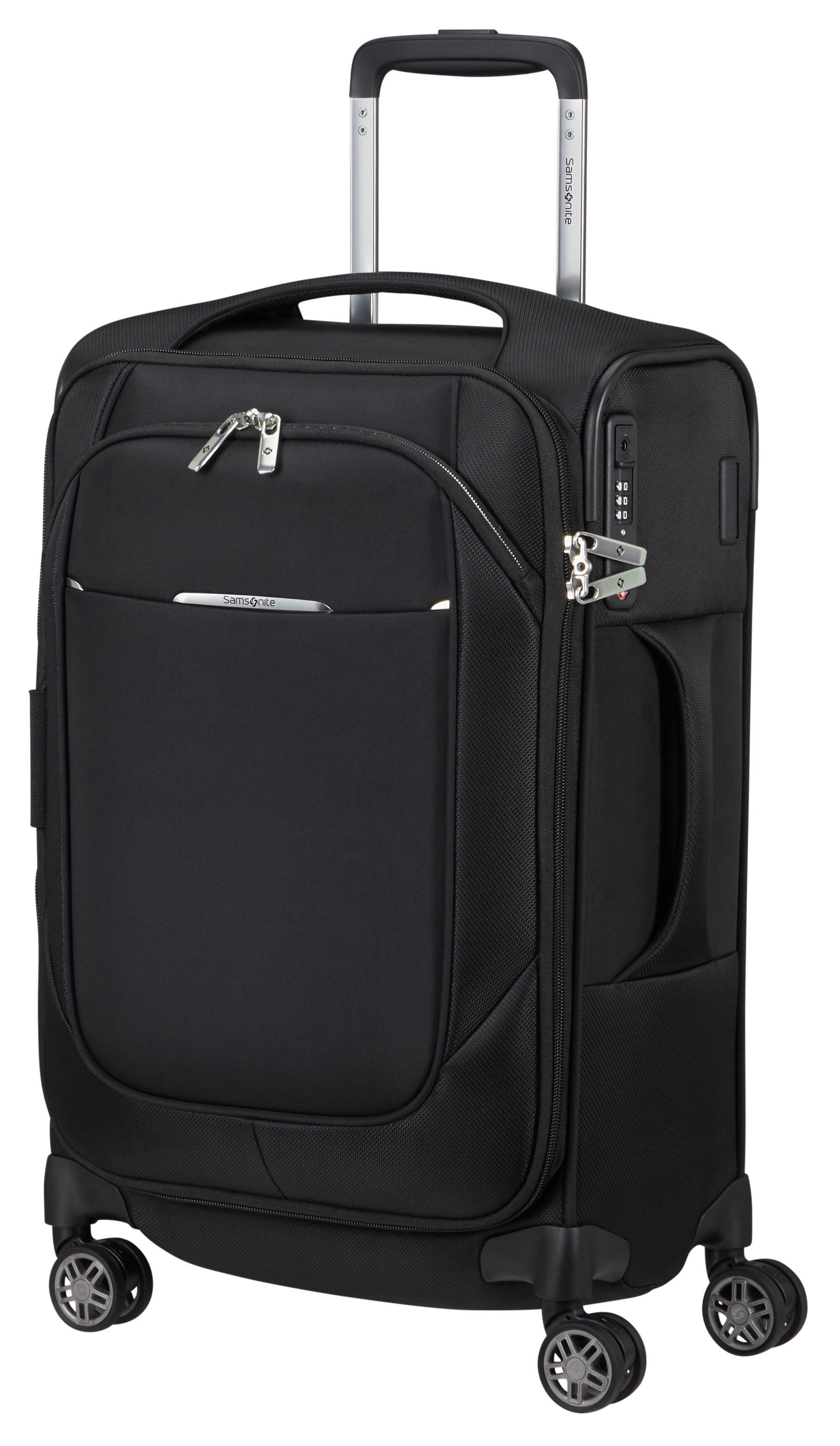 Samsonite Weichgepäck-Trolley »RE-LITE, verschiedene Größen und Farben«, (Set, 2 St., mit 2 Packwürfeln), 4 Rollen, Reisekoffer TSA-Schloss Stickerbogen Volumenerweiterung Laptopfach