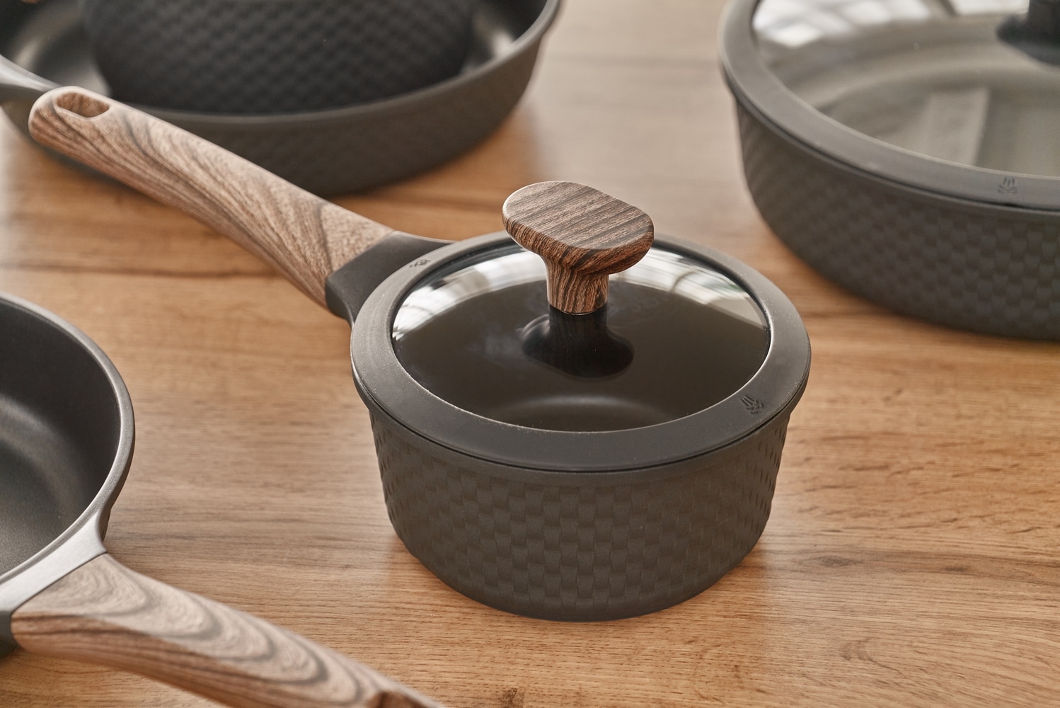 RESTO Kitchenware Kasserolle »Ran, Kochtopf antihaftbeschichtet und spülmaschinenfest« 2 Stk. tlg. Aluminiumguss