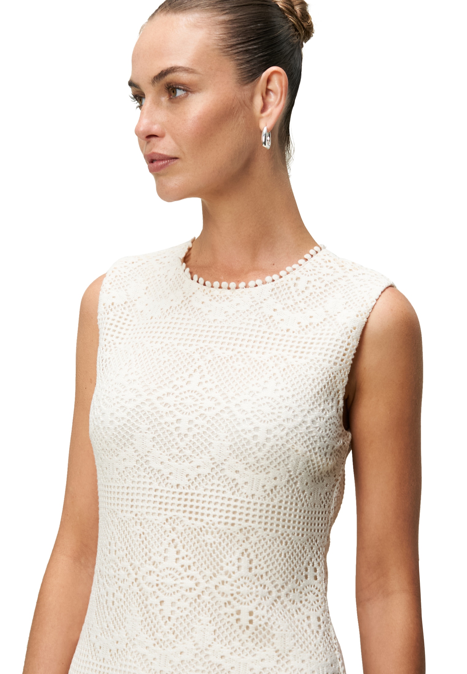 Zero Midikleid »Midikleid mit Spitzenbesatz«