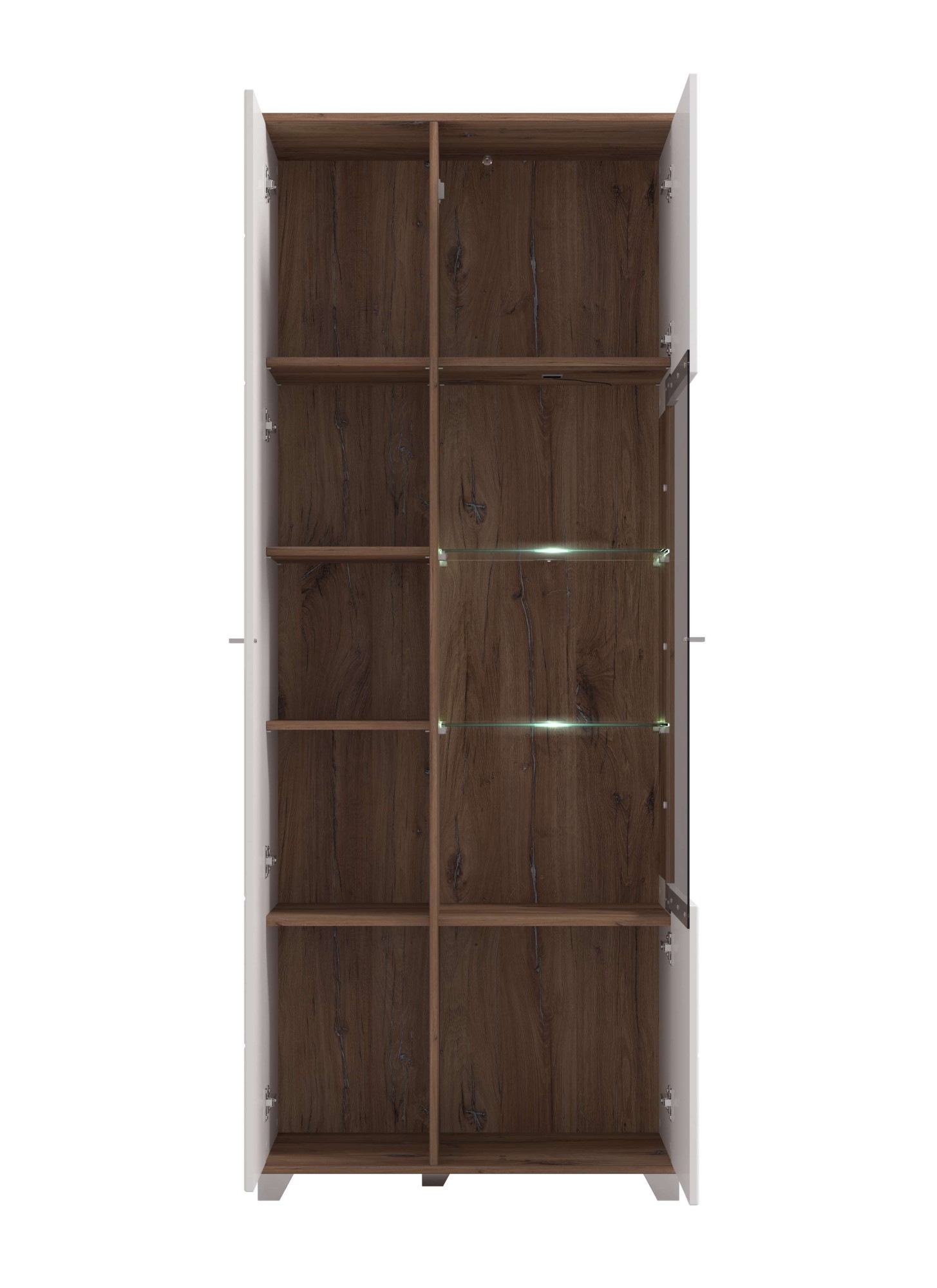 INOSIGN Vitrine »Burgundy Vitrinenschrank, Standvitrine, Showcase«, Hochglanzfronten, Glastür, Komplettes Innenleben