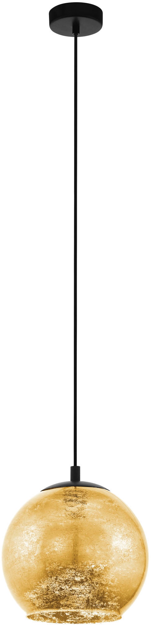 EGLO Pendelleuchte »ALBARACCIN«, 1 flammig, Leuchtmittel E27 | ohne Leuchtmittel, schwarz / Ø27 x H110 cm / Pendellampe - Esstischlampe / Wohnzimmer