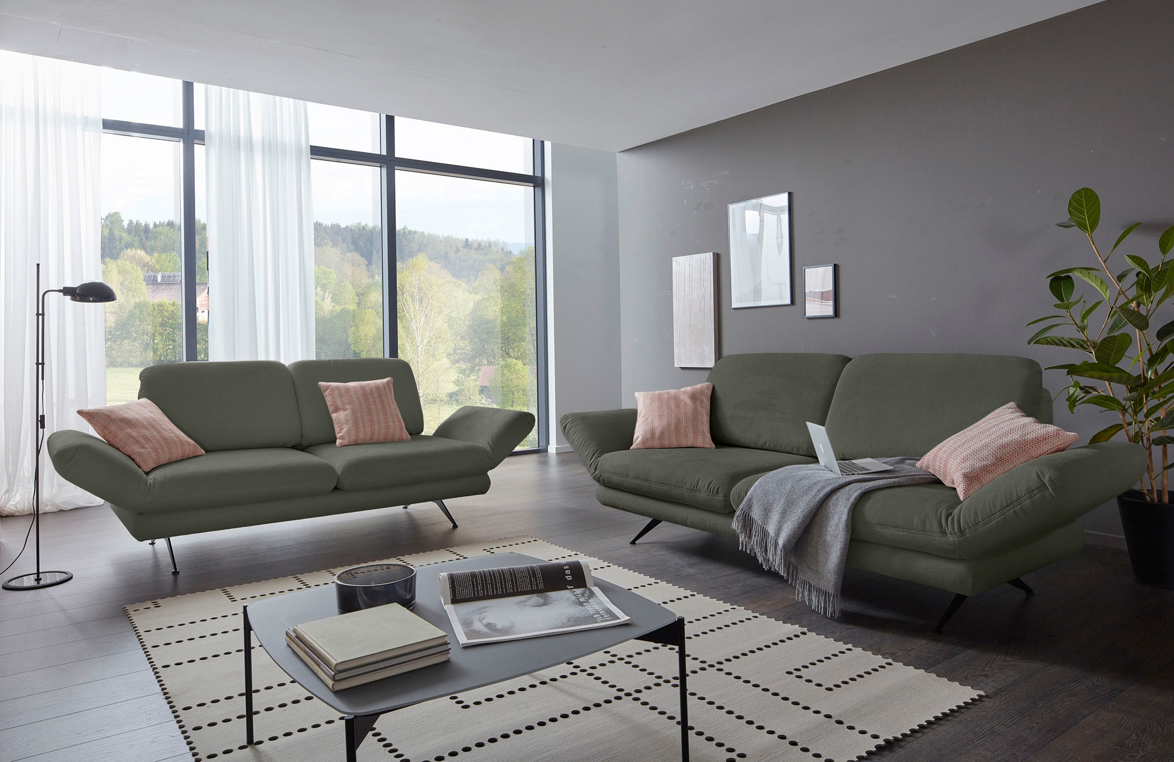 Places of Style 2-Sitzer »Saletto«, Design wahlweise Rückenverstellung und mit 2 modernes kaufen Drehsitzen auf Armlehnfunktion, mit Rechnung