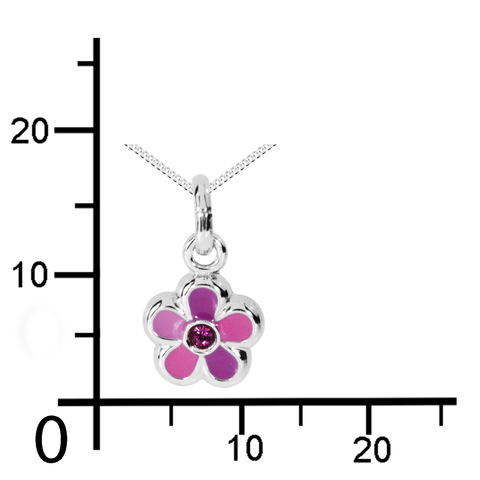 OSTSEE-SCHMUCK Kette mit Anhänger »- Blume - Silber 925/000 - Glas«