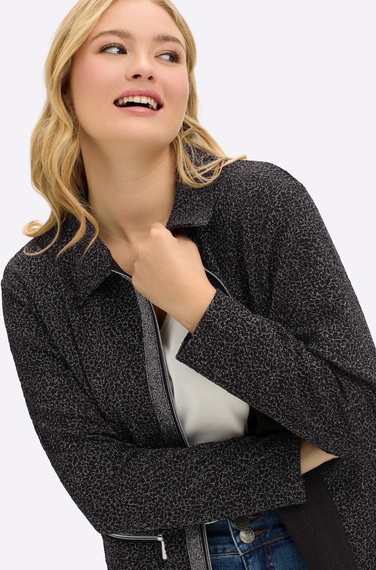 Sheego Shirtjacke »Sweatjacke« 1 Stk. tlg.