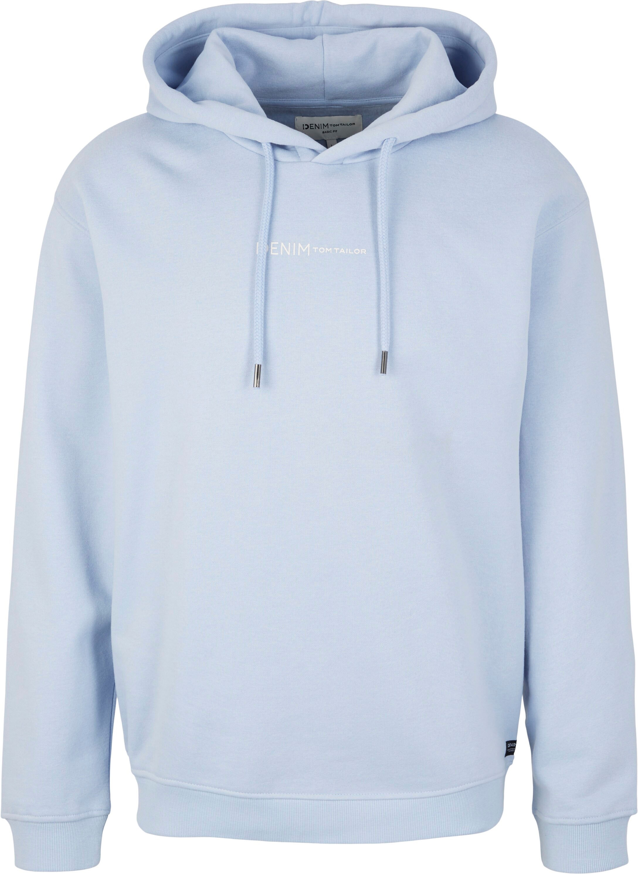 TOM TAILOR Denim Sweatshirt, mit Kapuze und Logo-Print