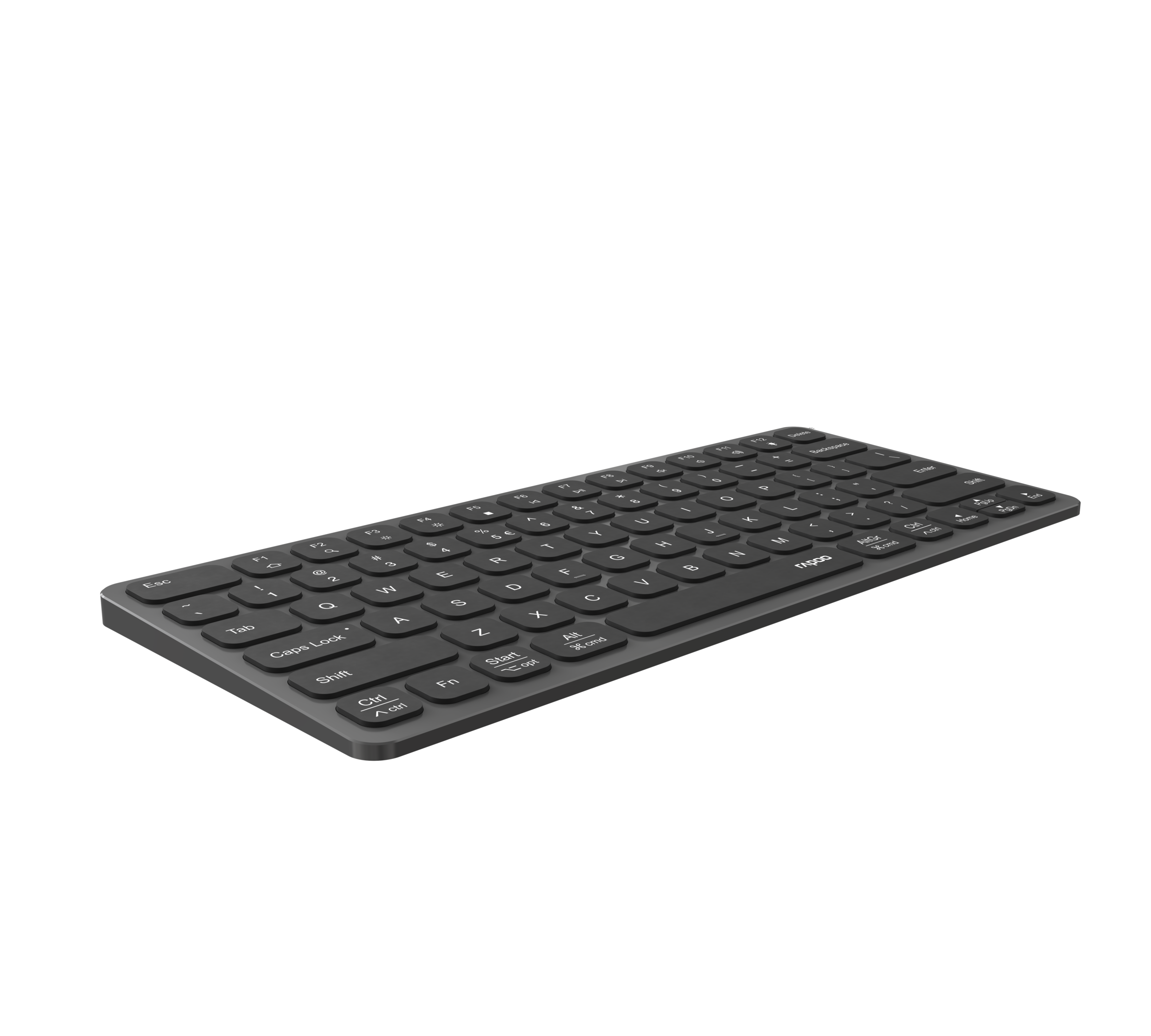 Rapoo Ultra-Slim-Tastatur »UCK-6001 Flache Tastatur mit 8-in-1 USB-C Multiport Adapter, QWERTZ« () Zusatzfunktionen: SD/MicroSD-Slot