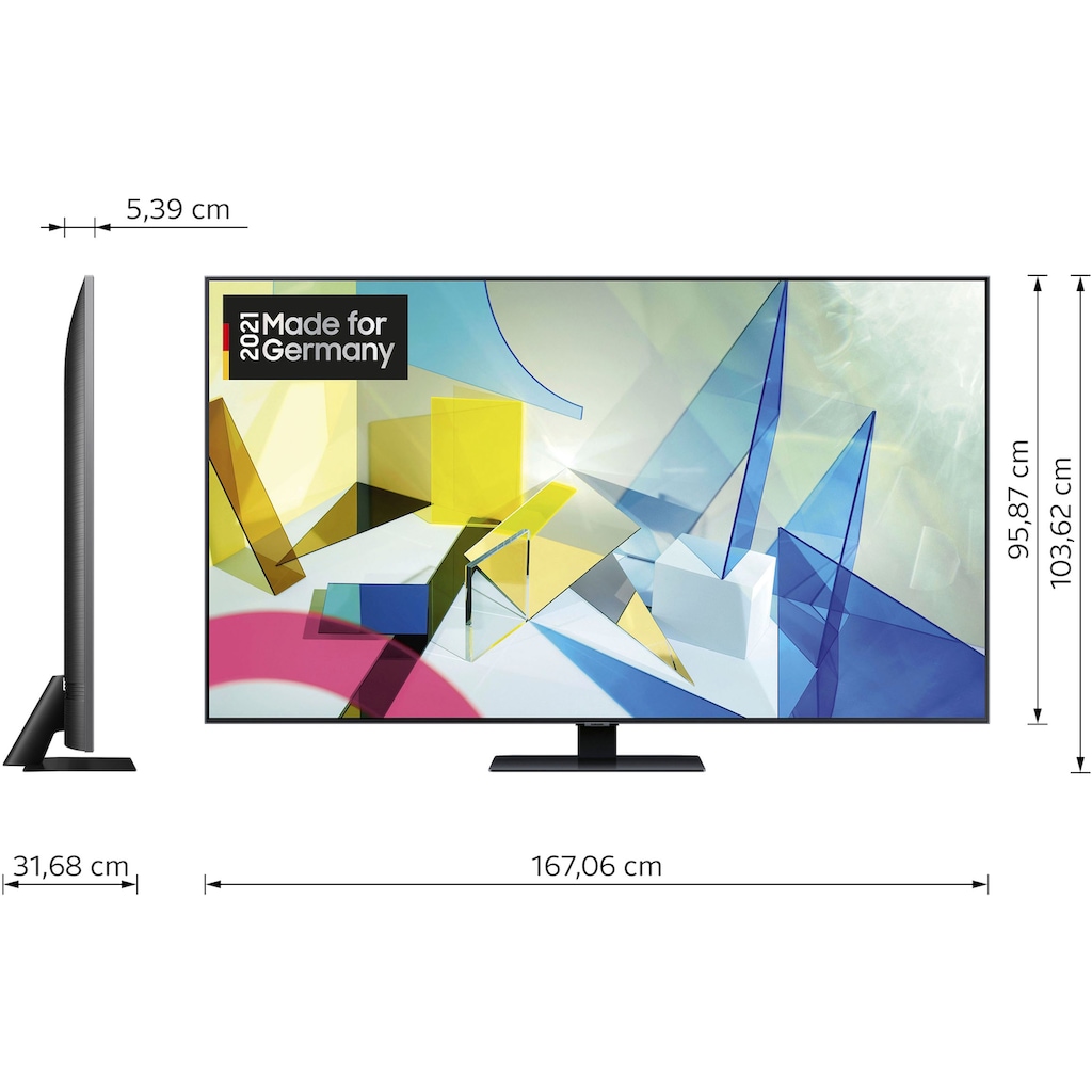 Samsung QLED-Fernseher »GQ75Q80TGT«, 189 cm/75 Zoll, 4K Ultra HD, Smart-TV