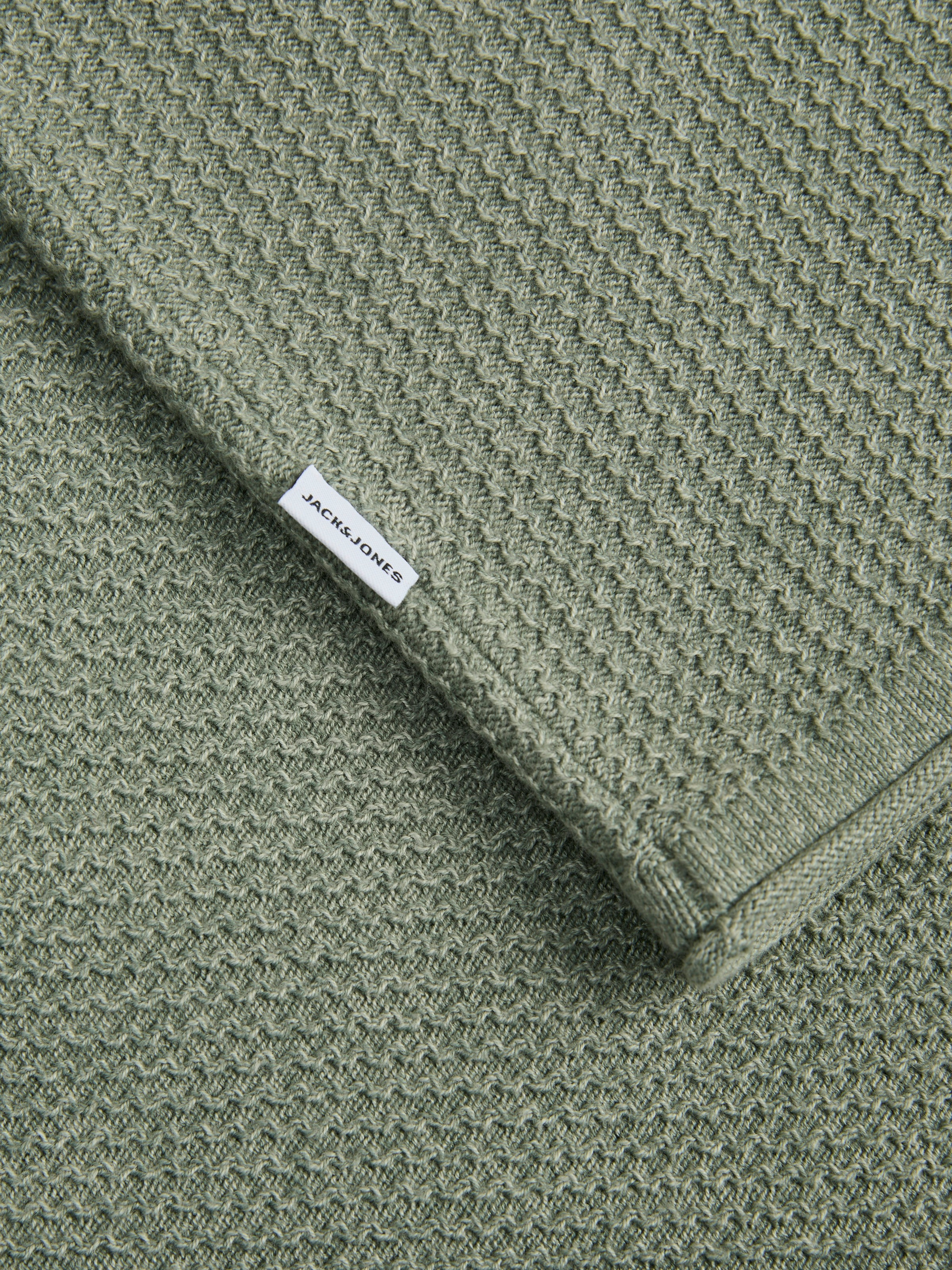 Jack & Jones Rundhalspullover »JJECOOPER KNIT CREW NECK NOOS«, in Strick Optik