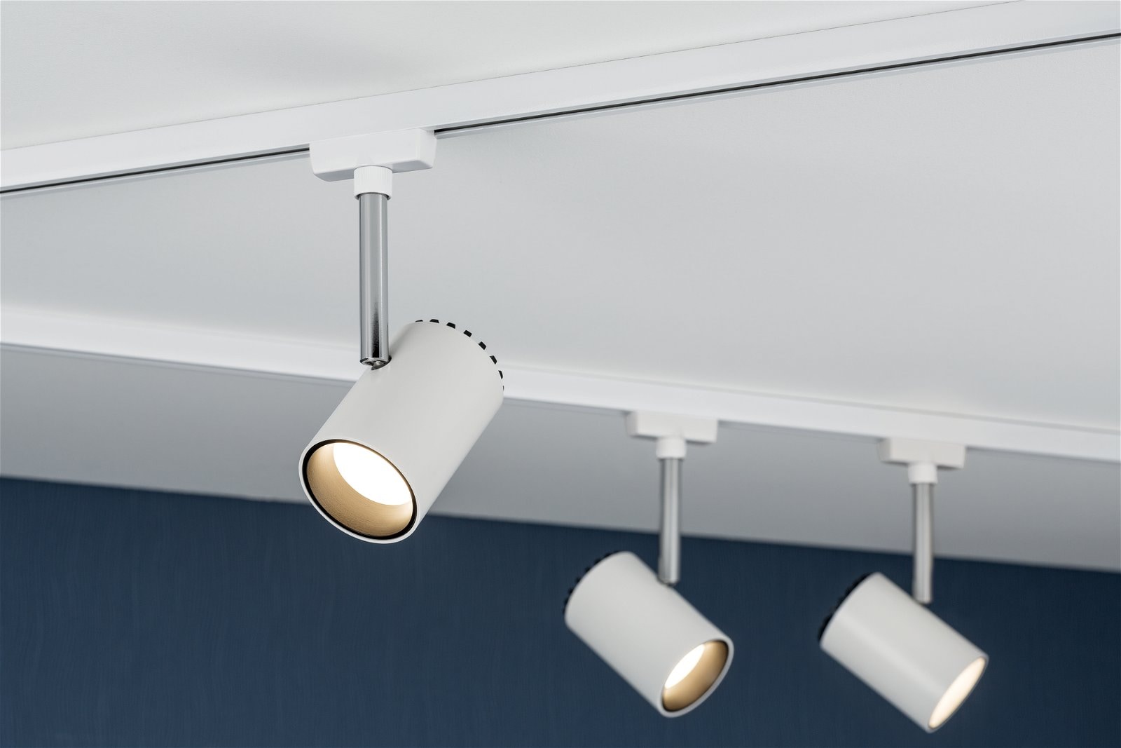 Paulmann Schienensystem-Leuchten »URail Schienenspot Shine Einzelspot 225lm 4,9W 2700K 230V Chrom matt« LED-Modul 1 Stk. Warmweiß