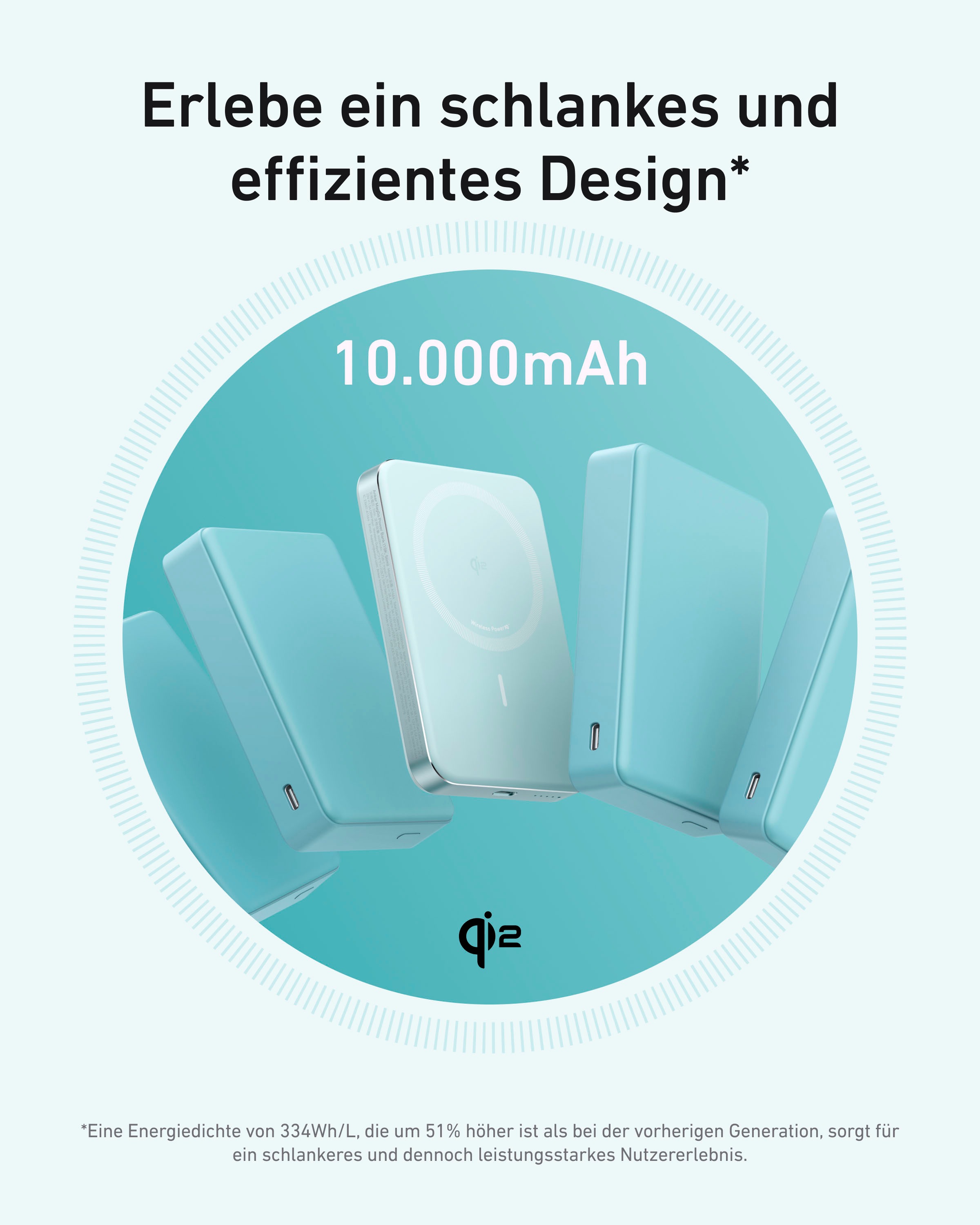 Anker Powerbank »MagGo Powerbank (10.000mAh, Slim)«, 10000 mAh