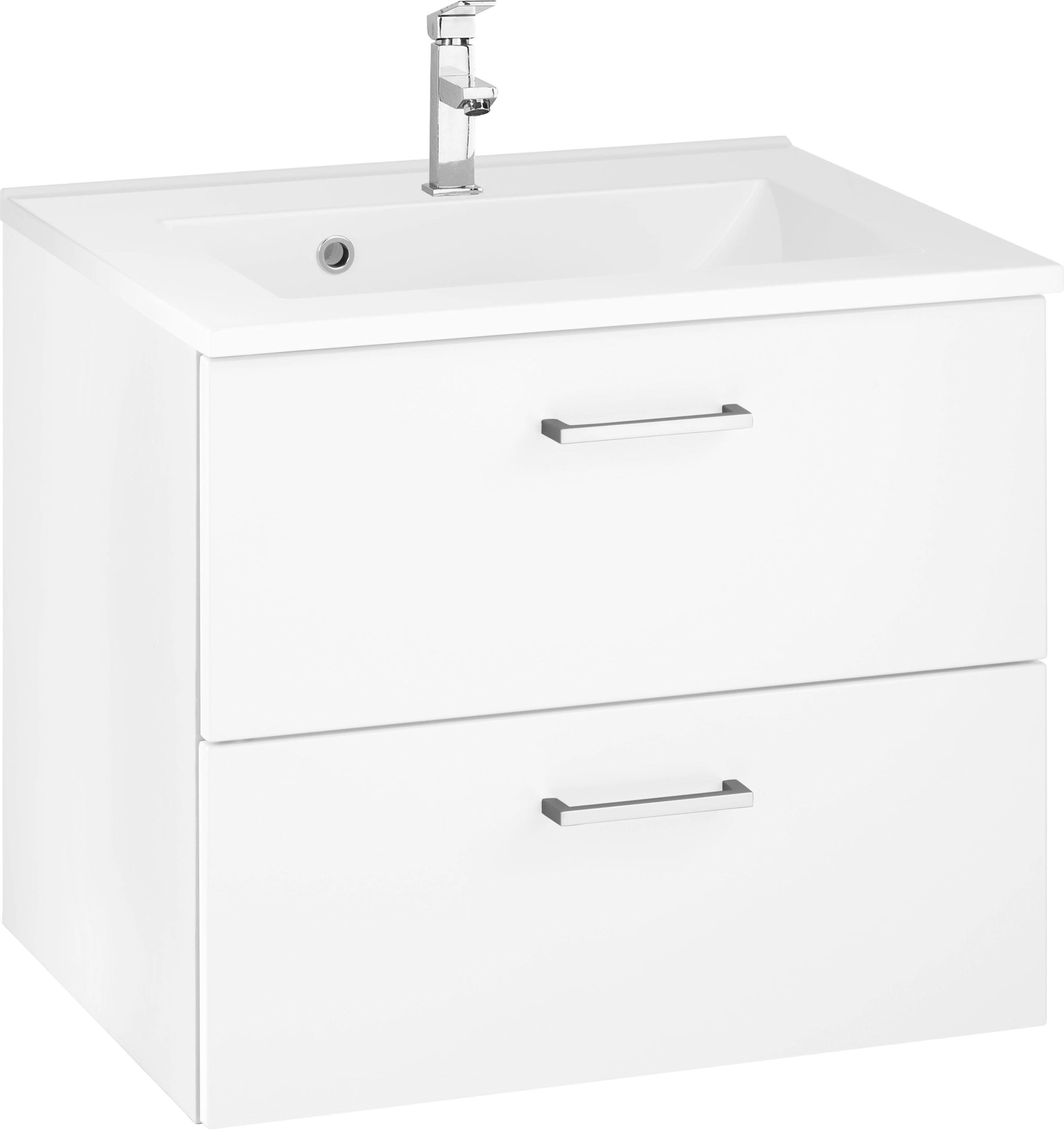 welltime Waschbeckenunterschrank "Ribera" Badmöbel, Waschtisch inkl. Waschbecken, Breite 60 cm