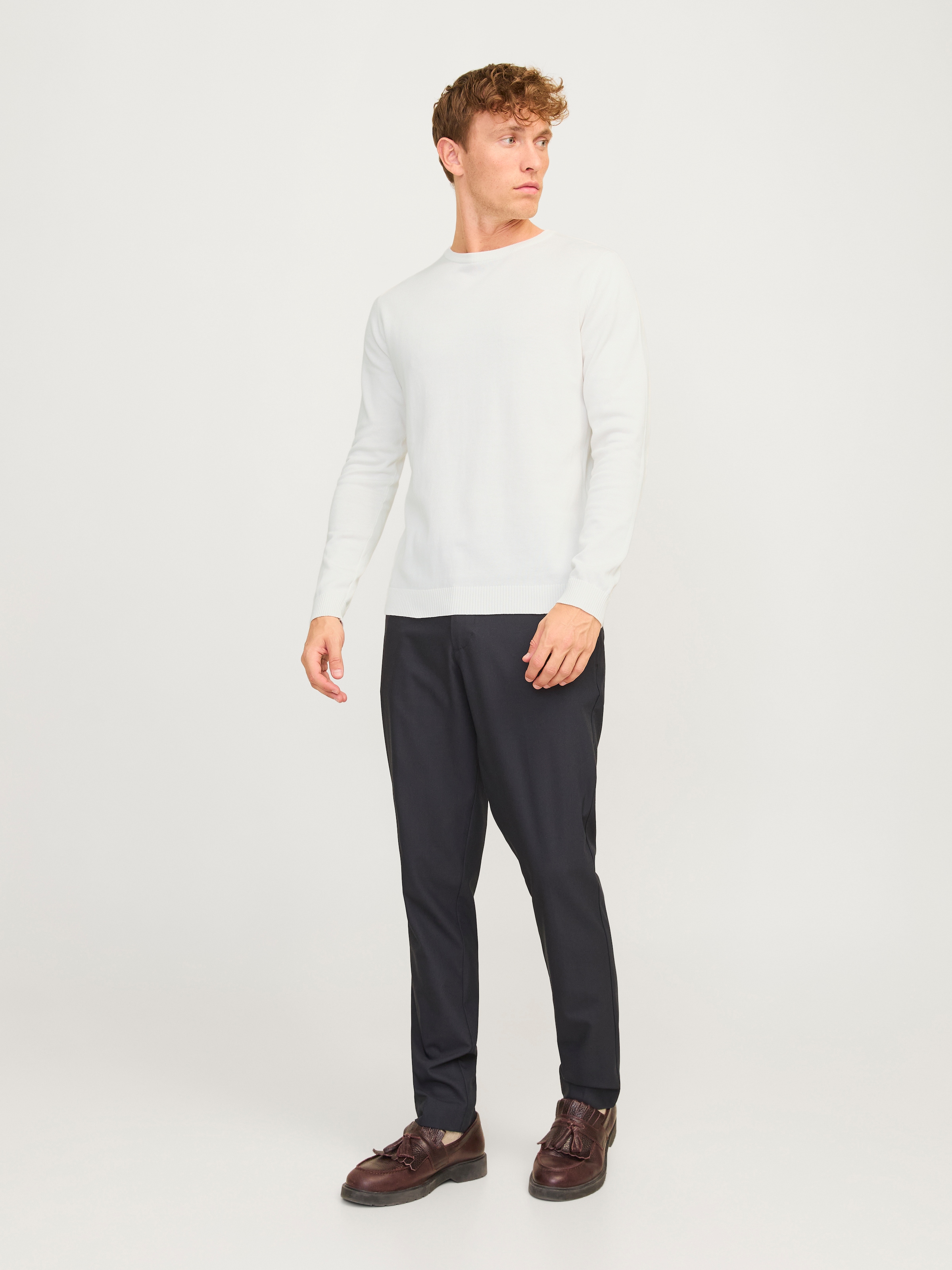 Jack & Jones Rundhalspullover »JJEBASIC KNIT CREW NECK NOOS«