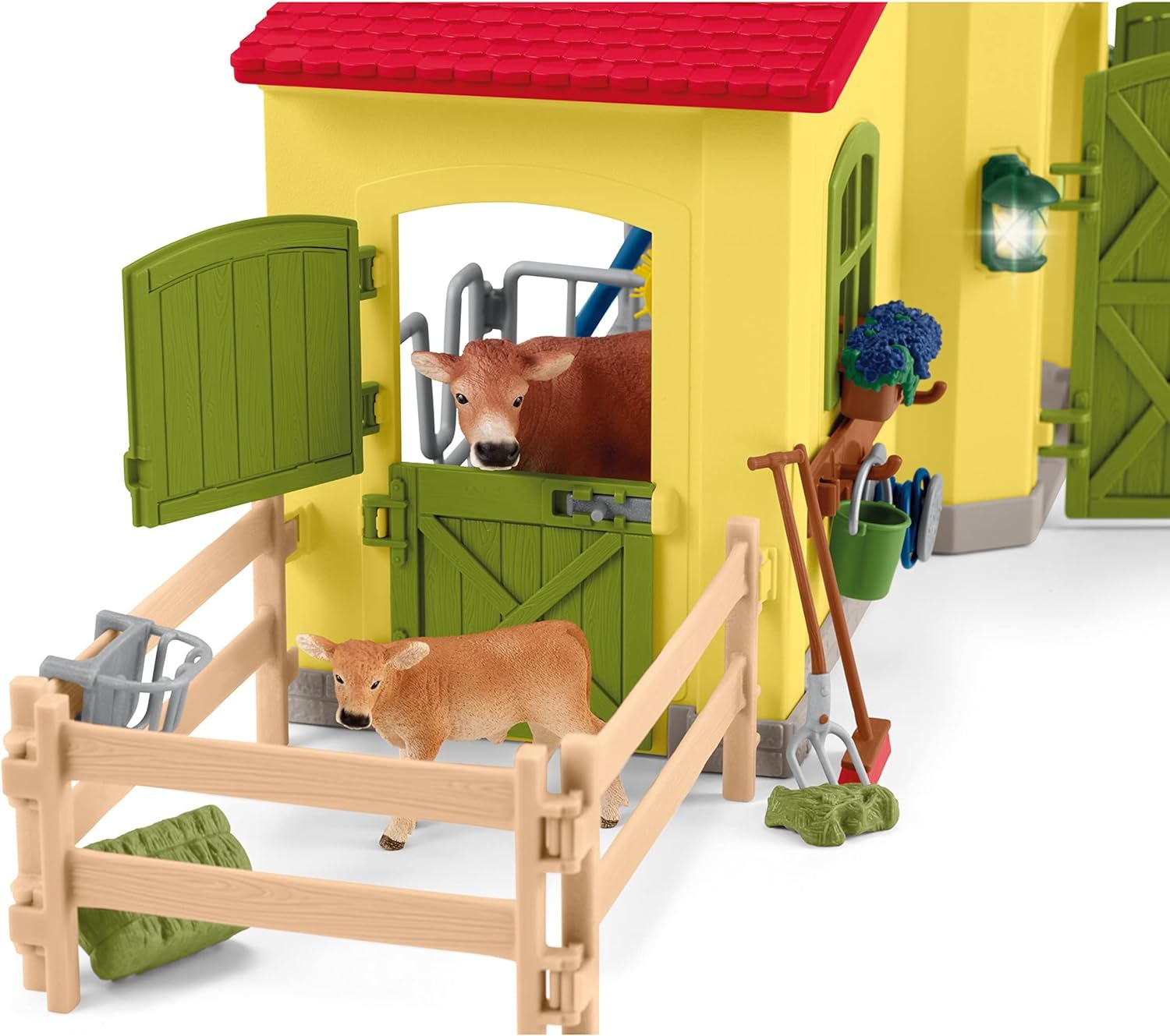 Schleich® Spielwelt »FARM WORLD, Großer Stall mit Tieren und Zubehör (42605)«