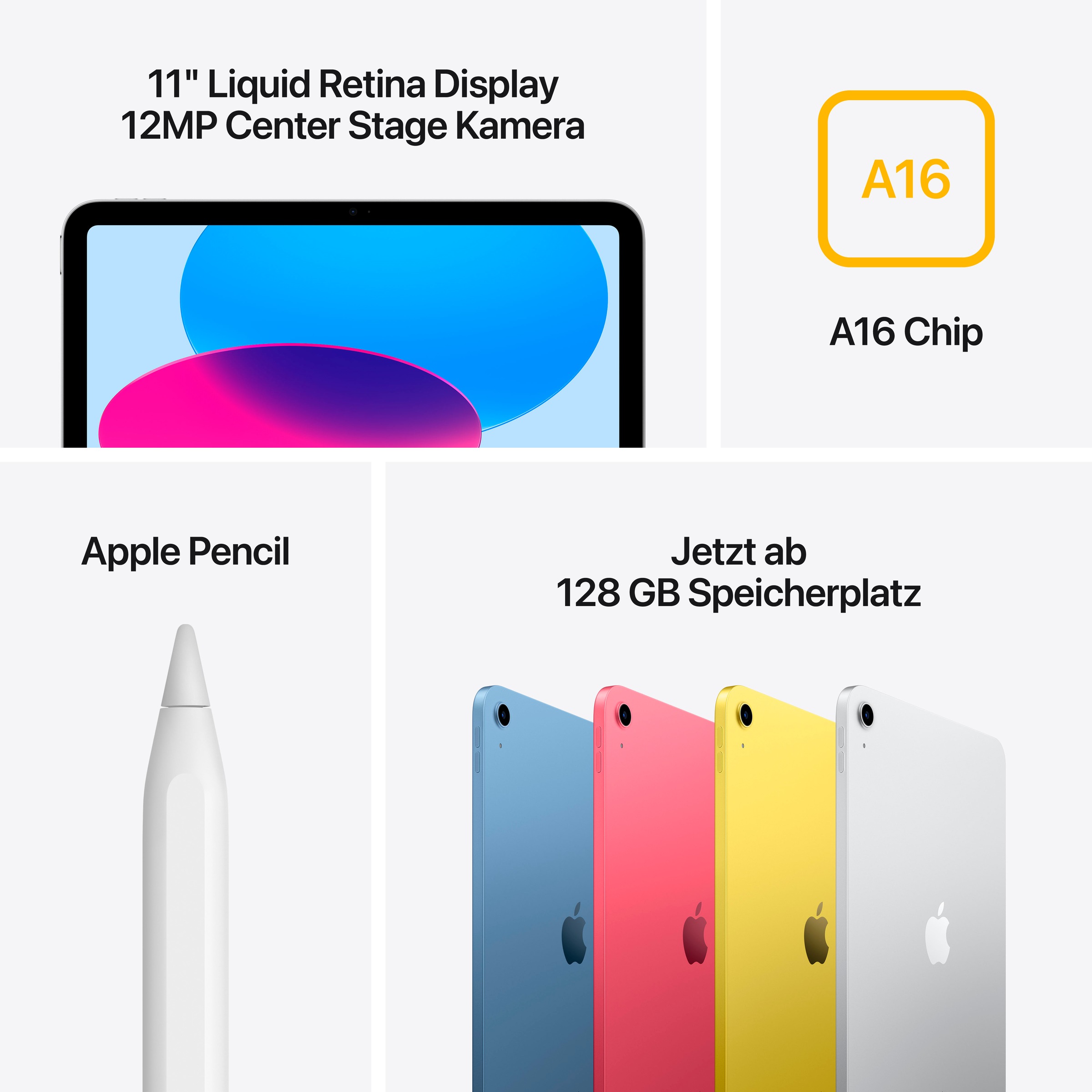 Apple Tablet »11" iPad Wi-Fi (2025)«, (27,59 cm / 10,86 Zoll), iPadOS, Retina,)