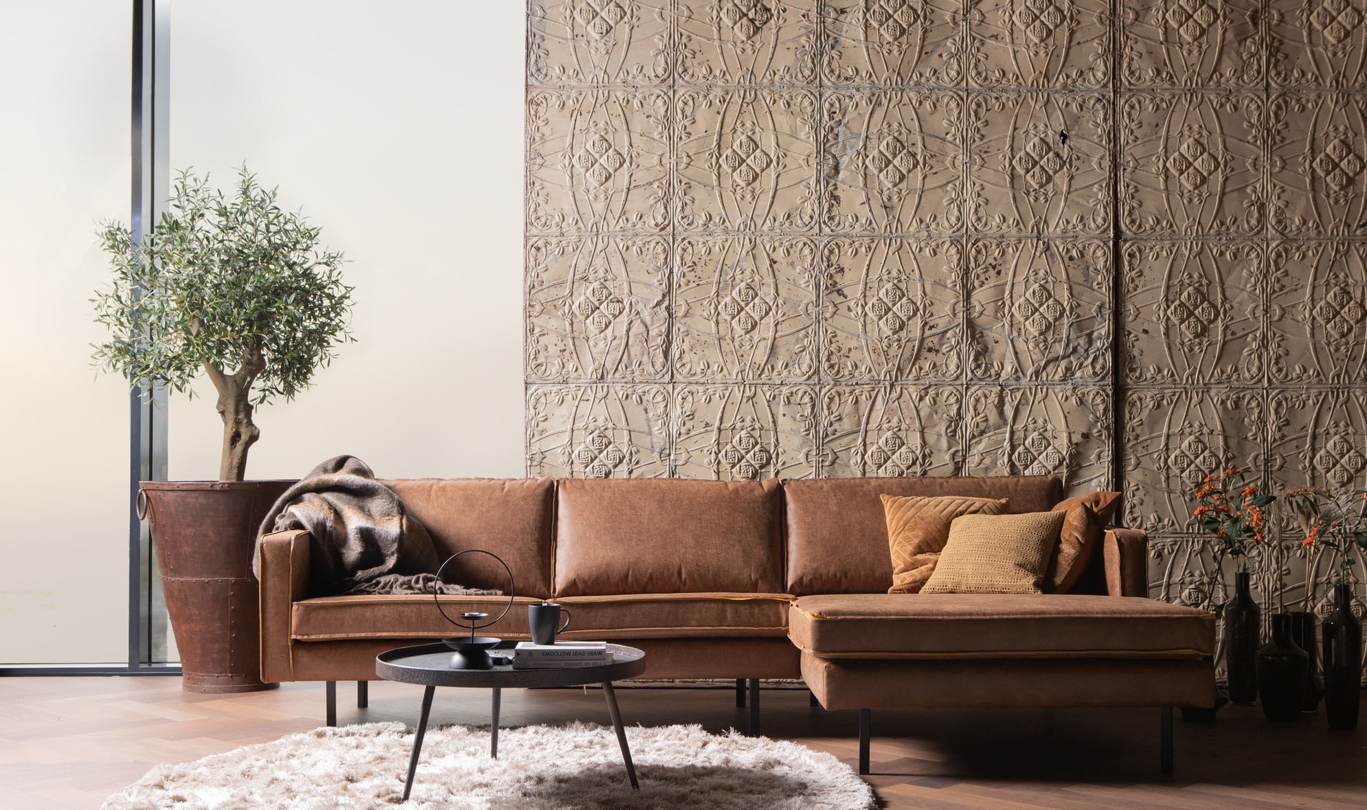 WOOOD Ecksofa »Rodeo Chaise Longue«, frei im Raum stellbar, H 85 cm x B 300 cm