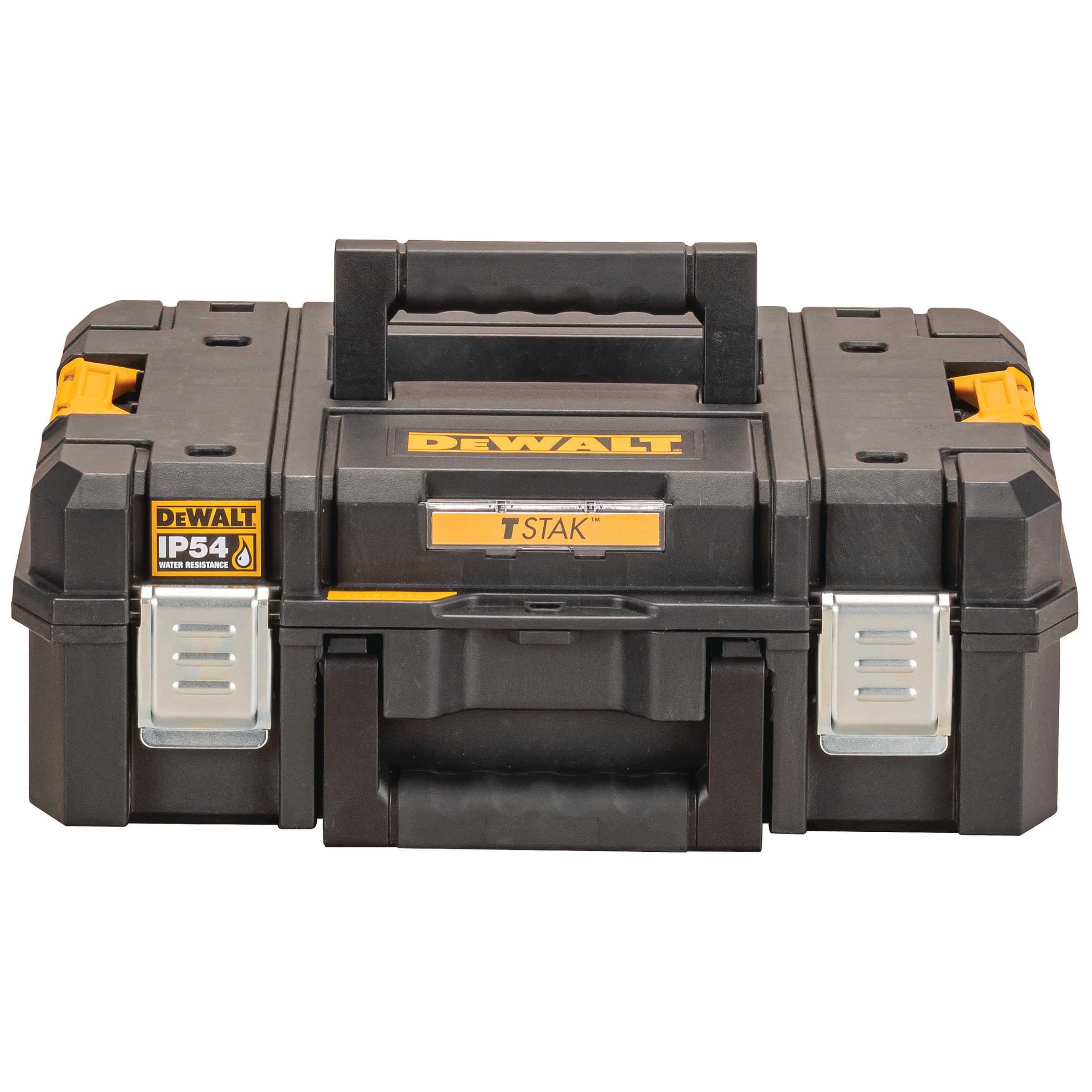 DeWalt Werkzeugkoffer »TSTAK II DWST83345-1 Werkzeugbox / Maschinentransport Werkzeugkoffer«, Basiselement für TSTAK Systemboxen, Schwarz/Gelb